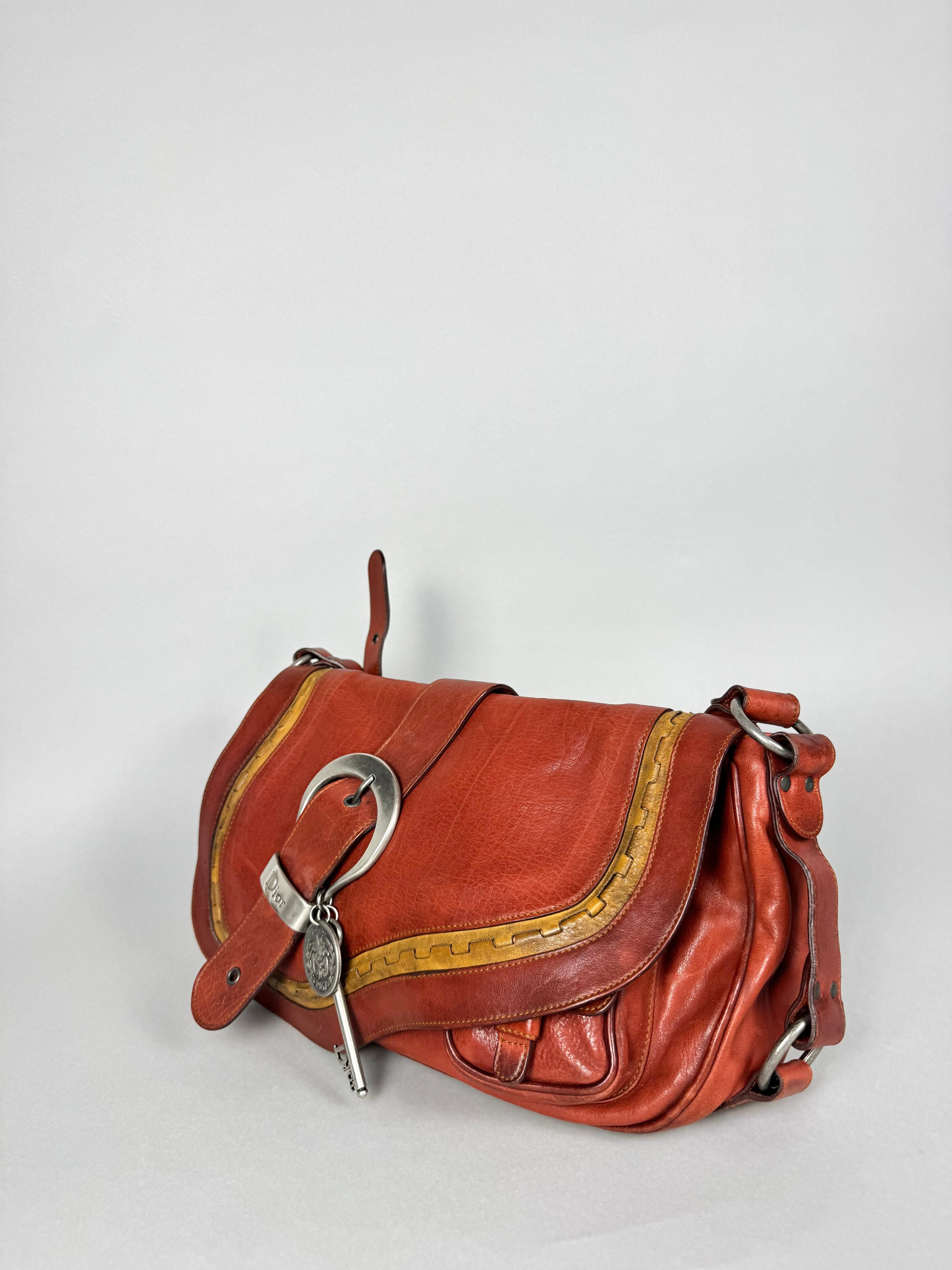 Christian Dior Gaucho Leather Red