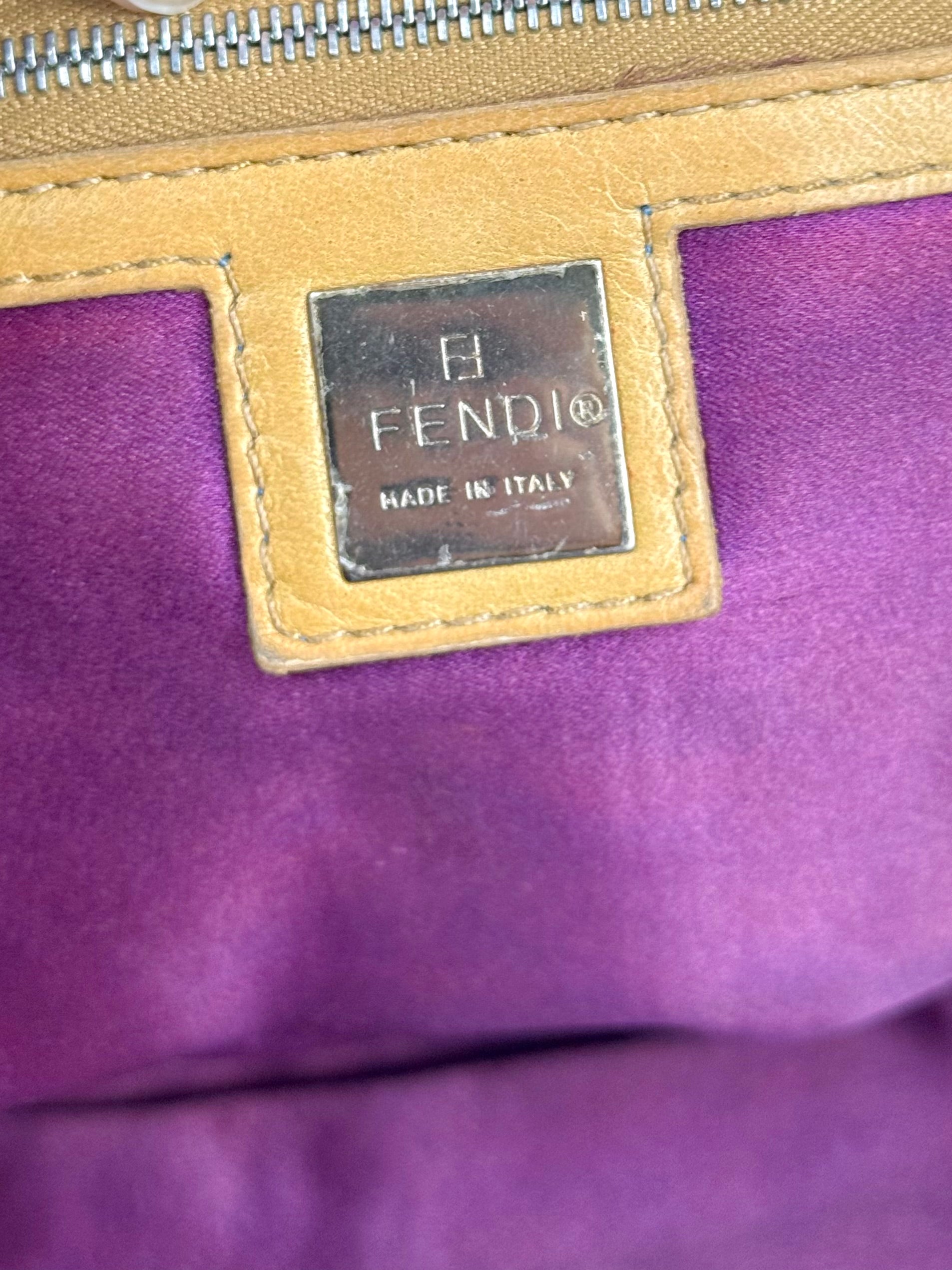 Fendi Croissant Lambskin Leather