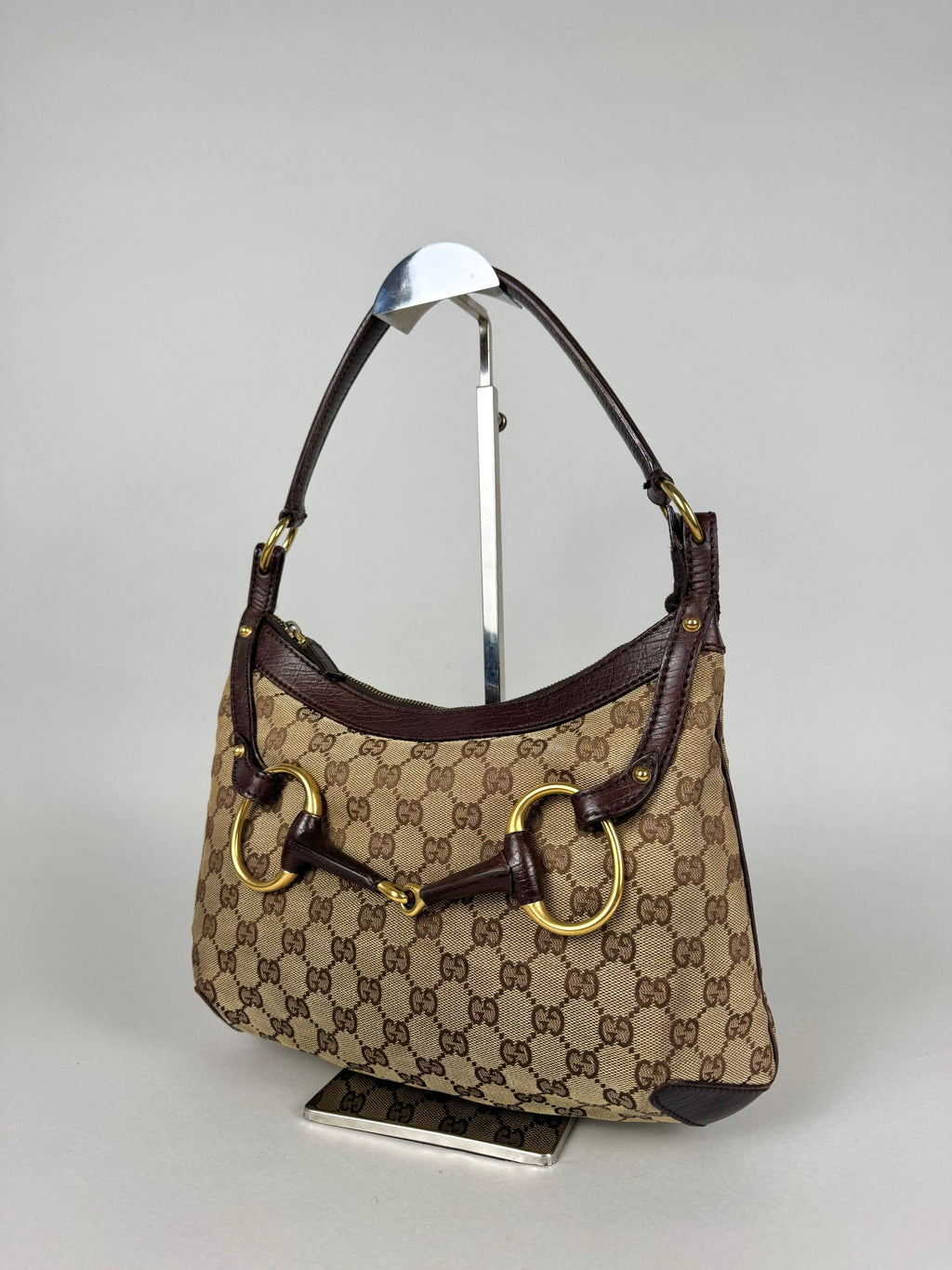 Gucci Monogram Horsebit Shoulder