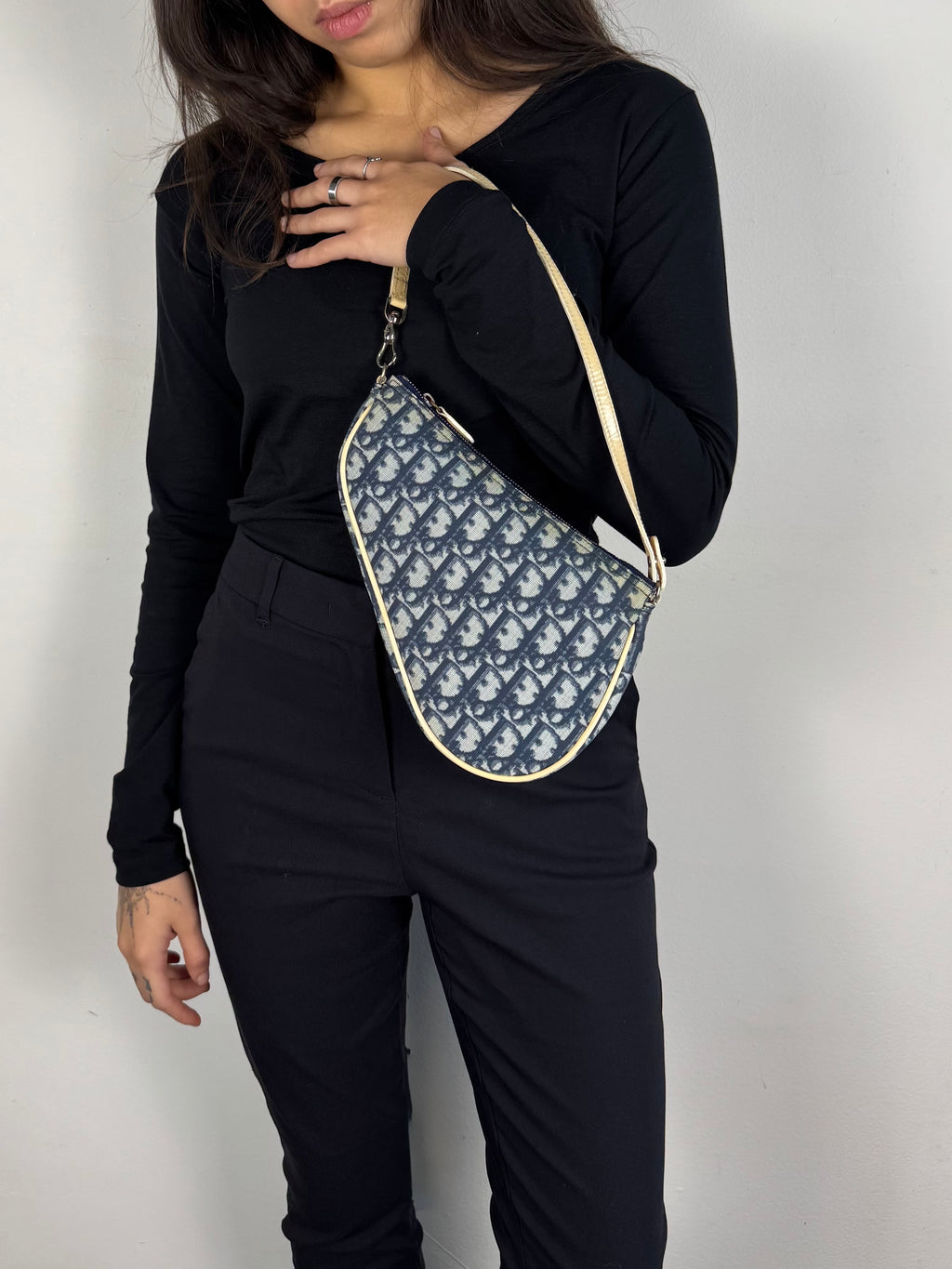Christian Dior Monogram Mini Saddle Oblique Blue