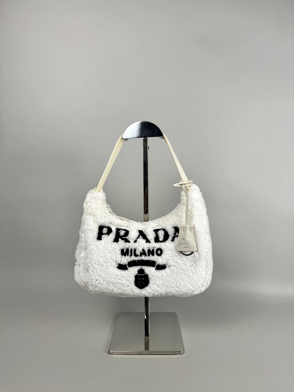 Prada Re Edition Nylon Fur White