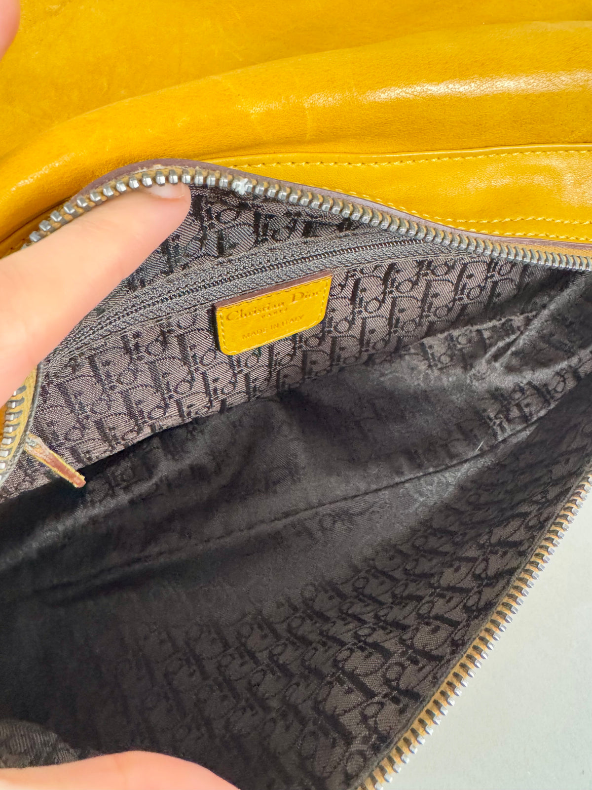 Christian Dior Gaucho Double Leather Yellow