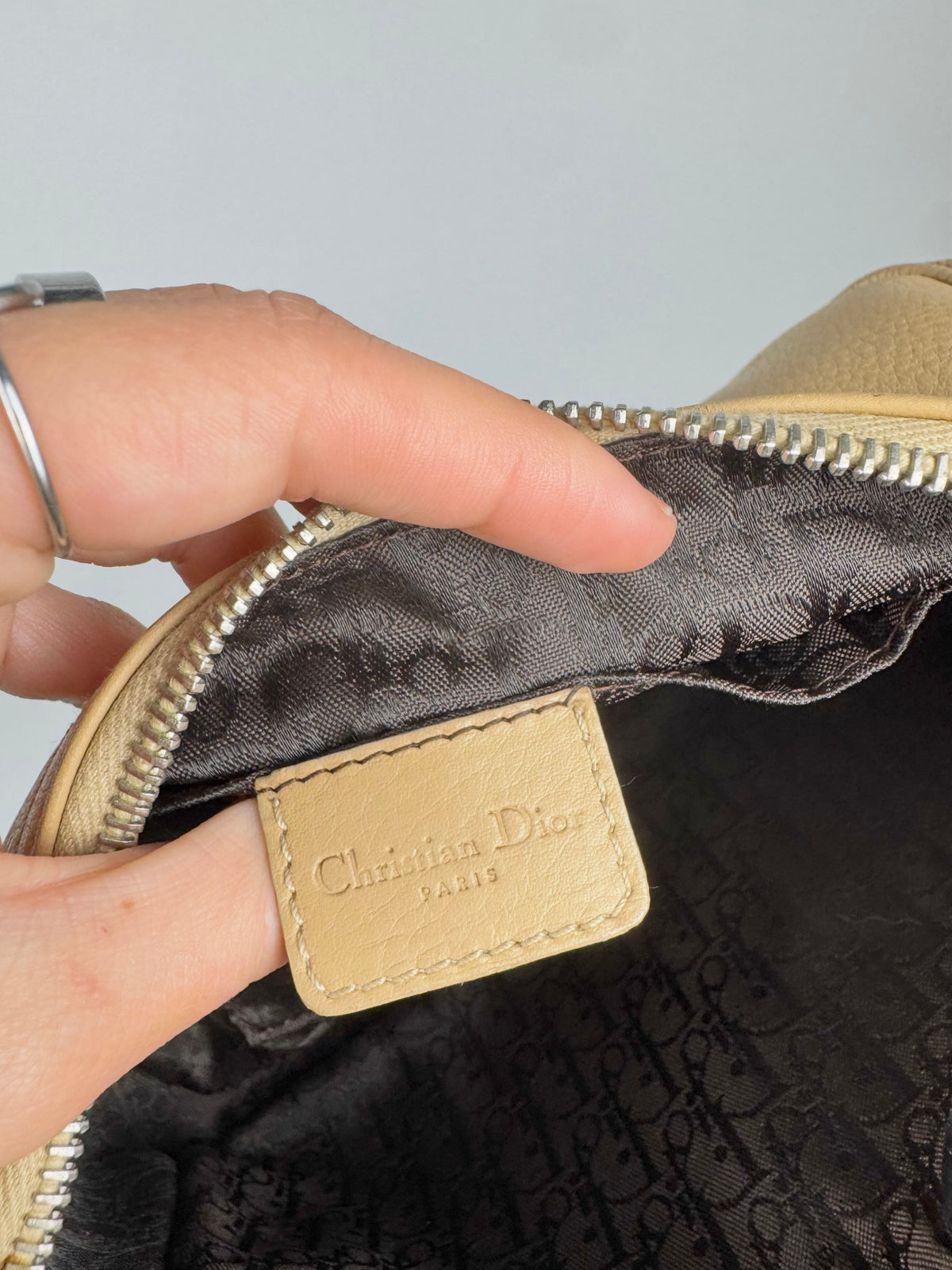 Christian Dior D Charms Leather Pochette