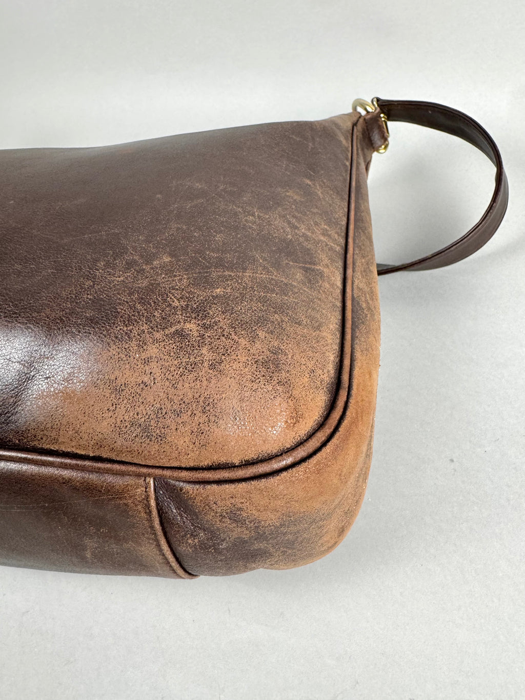 Gucci Toned Brown Leather Large Crossbody