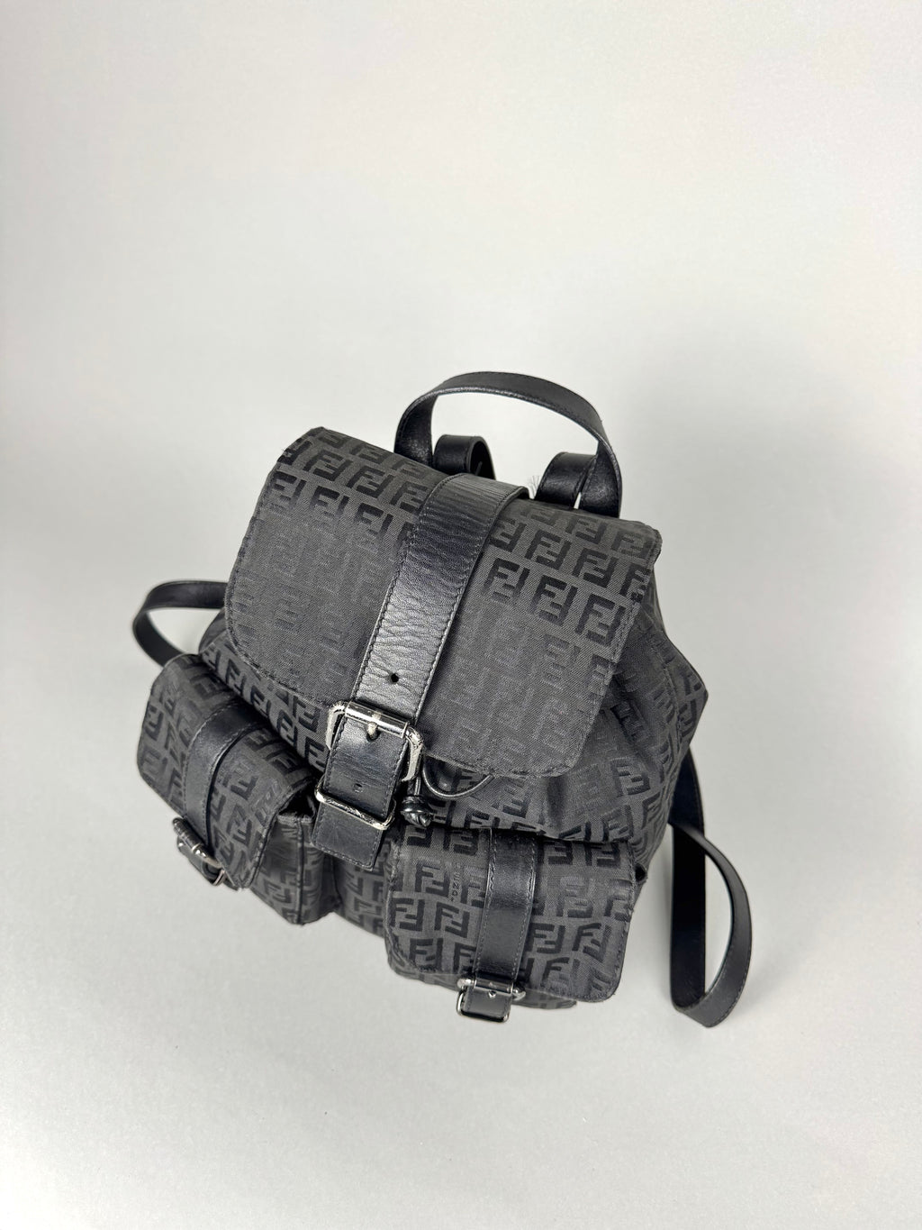 Fendi Black Monogram Backpack
