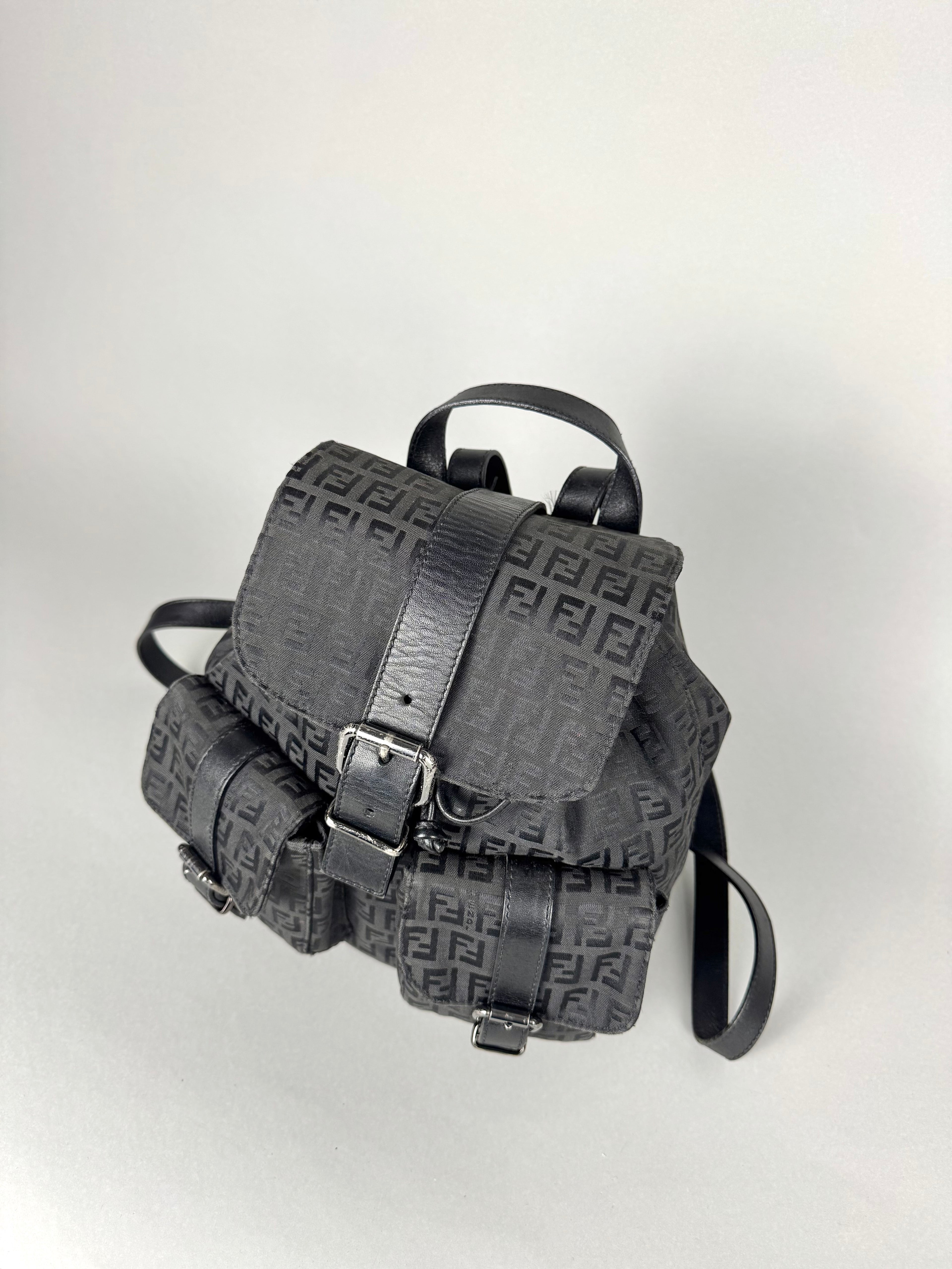 Fendi Black Monogram Backpack