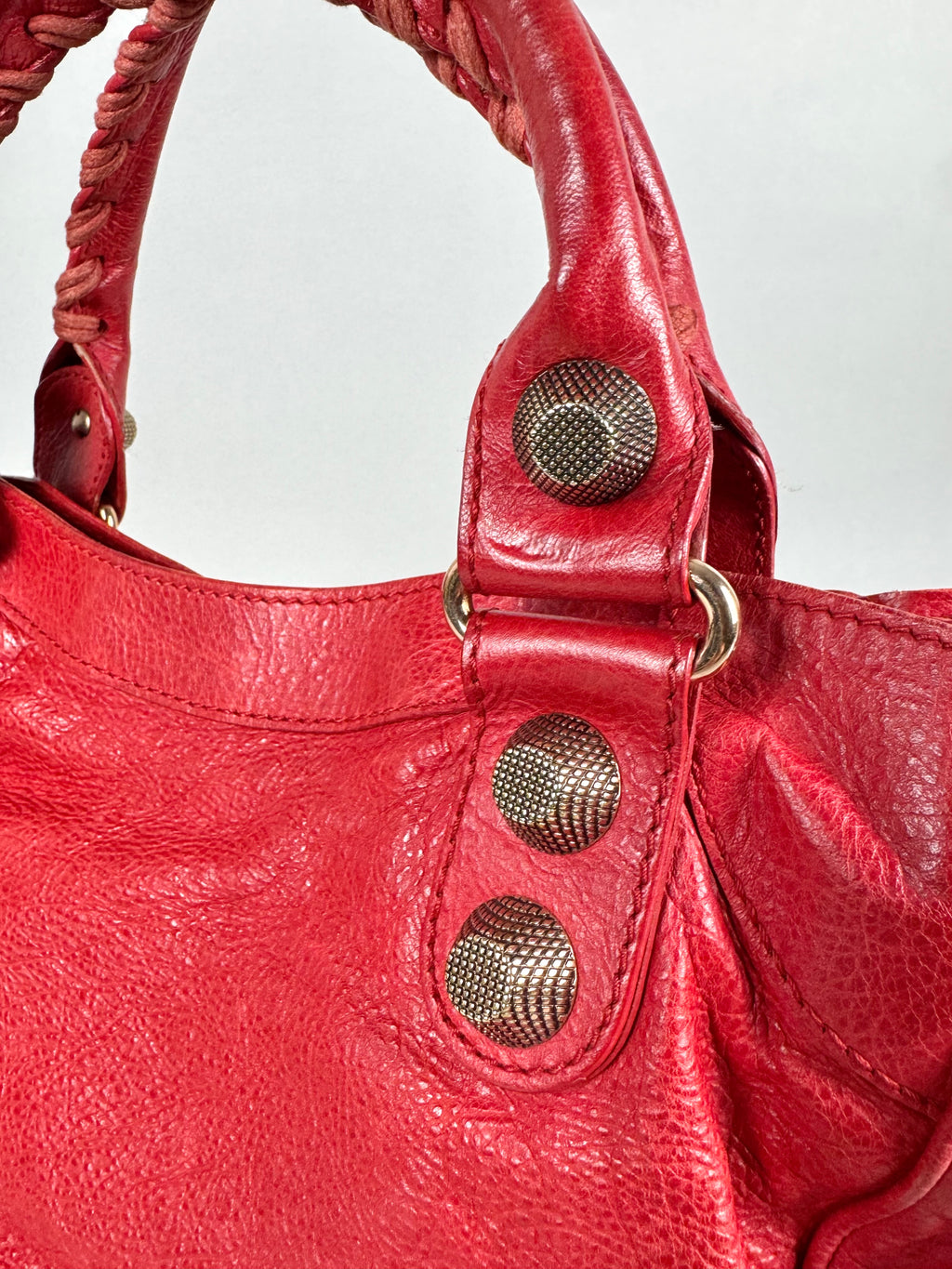 Balenciaga Motocross 21 City Leather Red