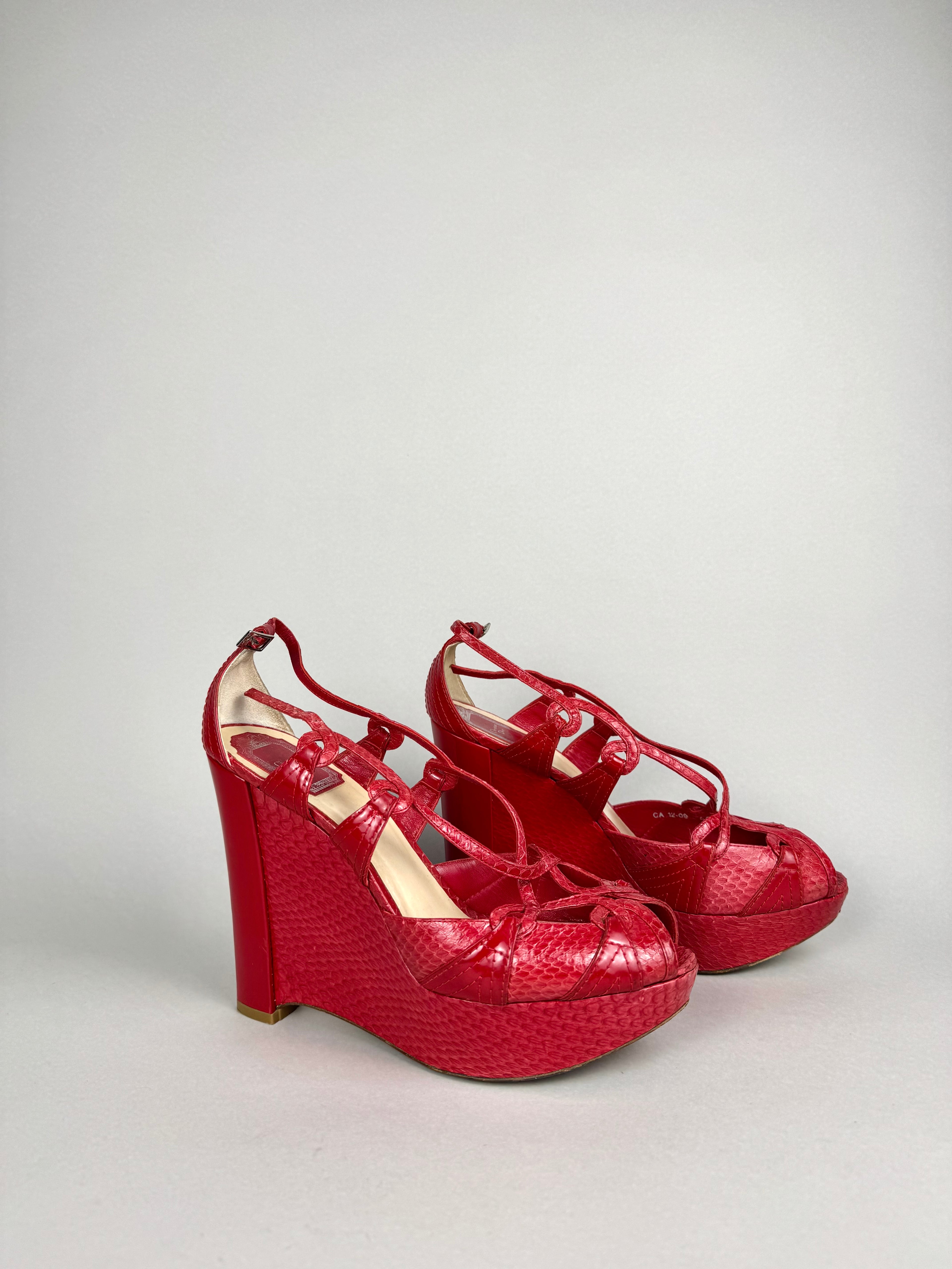 Christian Dior Red Leather Pumps