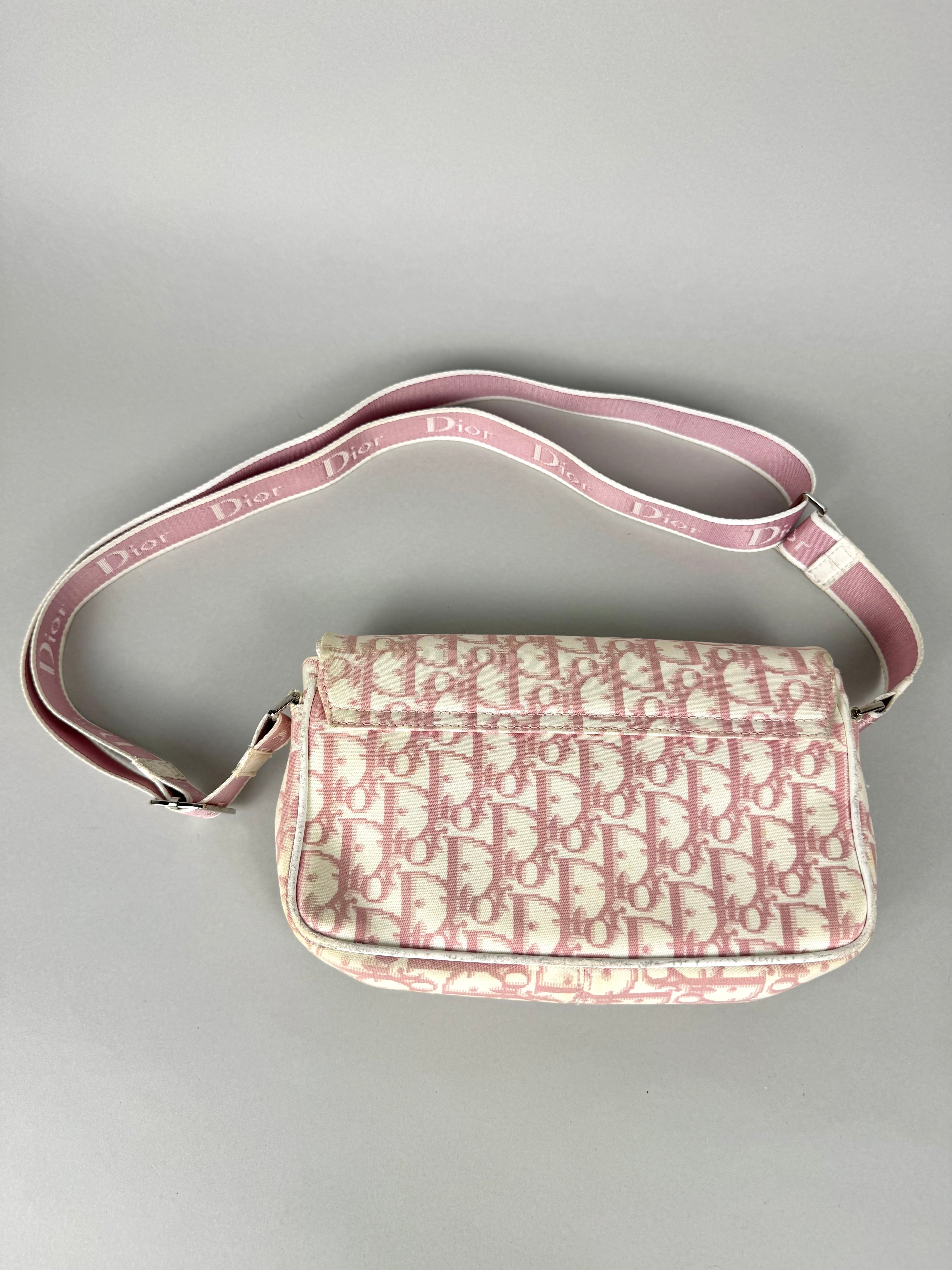 Christian Dior Girly Pink Monogram Reporter Crossbody
