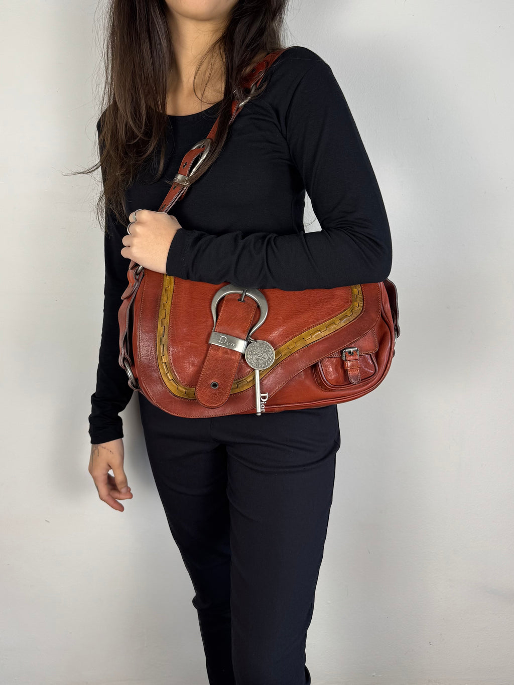 Christian Dior Gaucho Leather Red