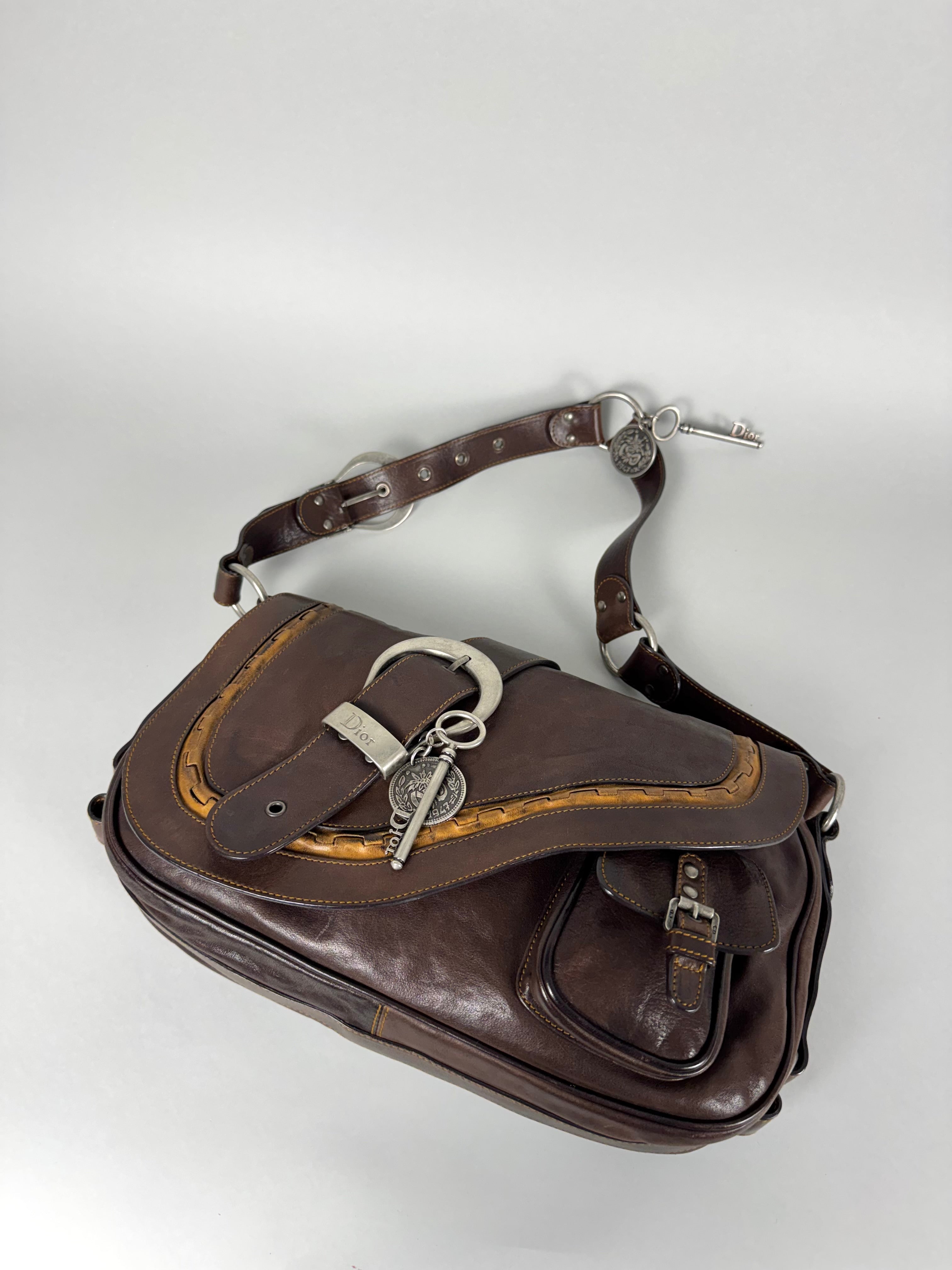 Christian Dior Gaucho Leather Brown