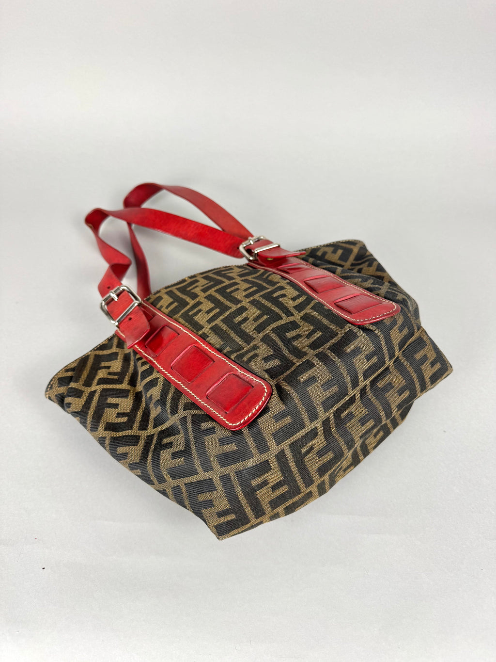 Fendi Monogram Zucca Origami Tote Shoulder Bag