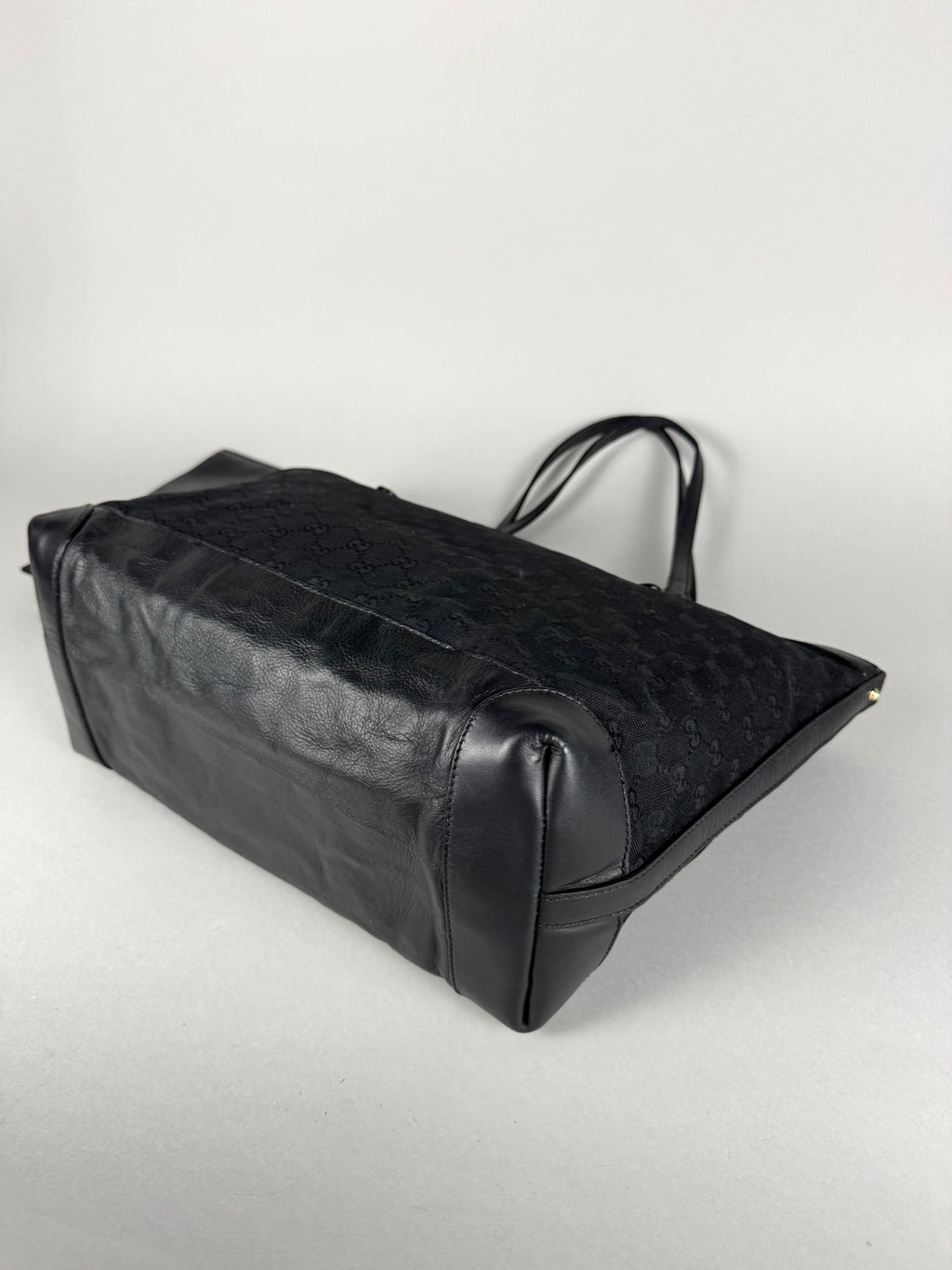 Gucci Monogram Black Tote with Pouch