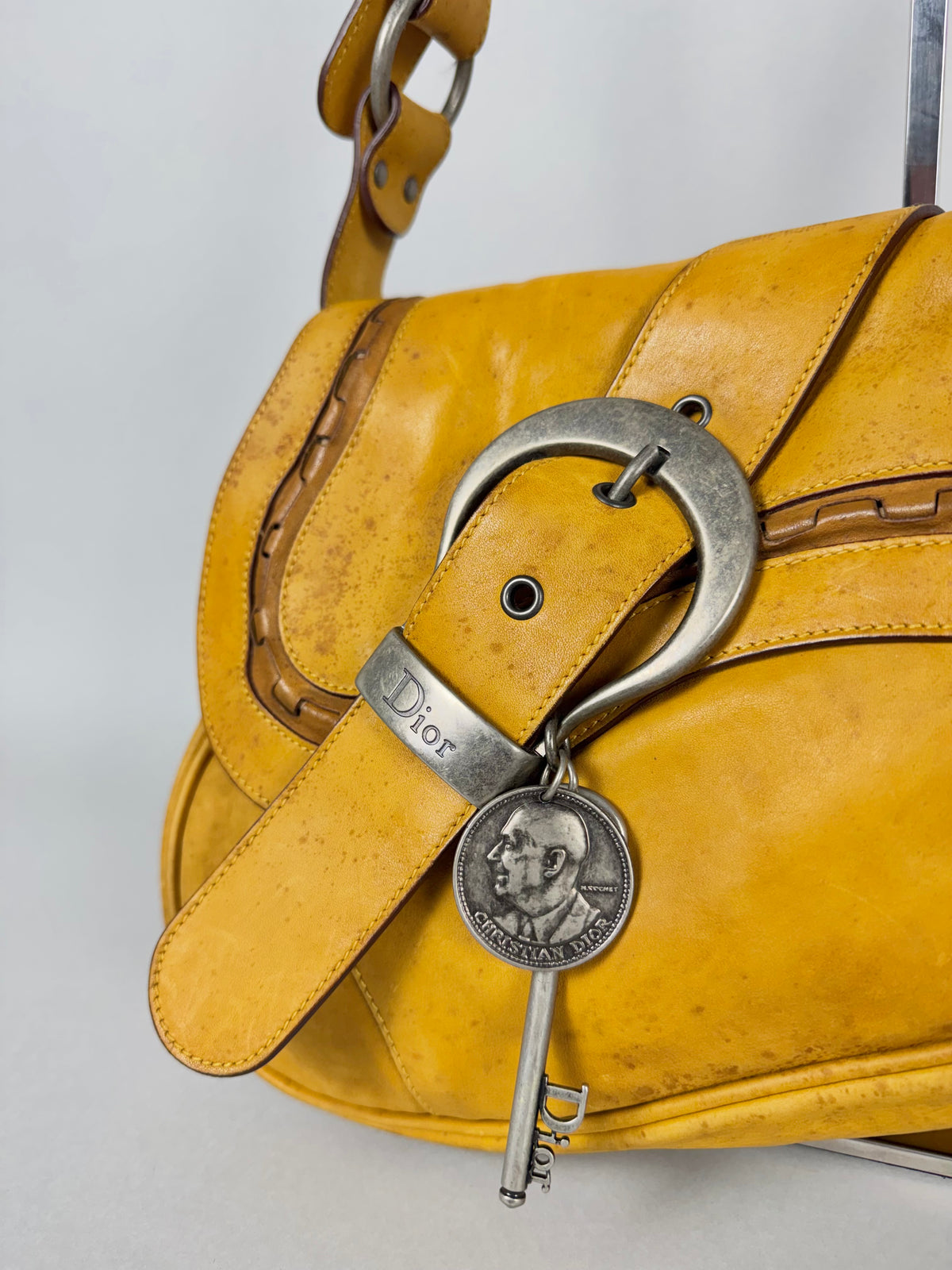 Christian Dior Gaucho Double Leather Yellow