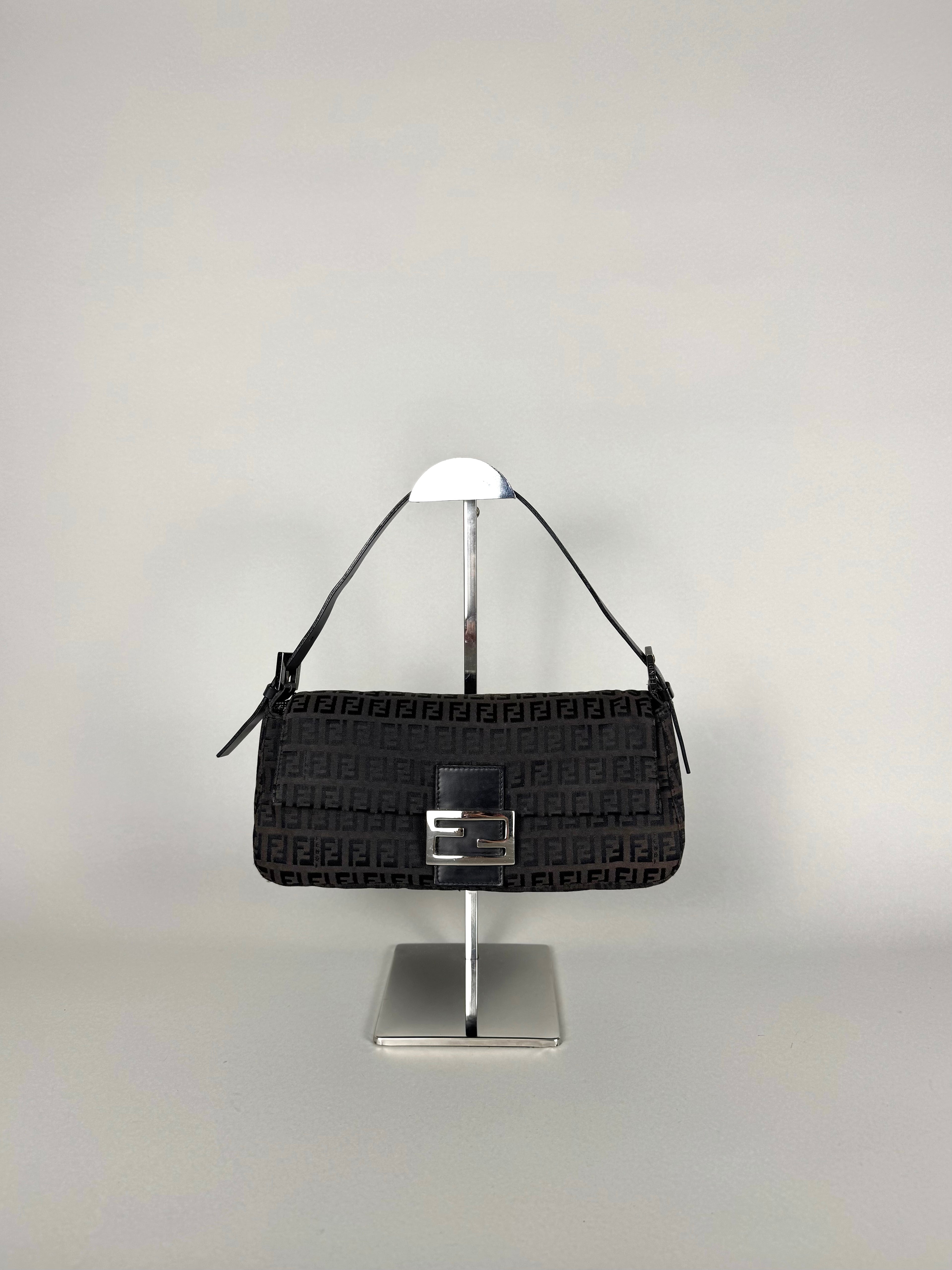 Fendi Baguette Monogram Black