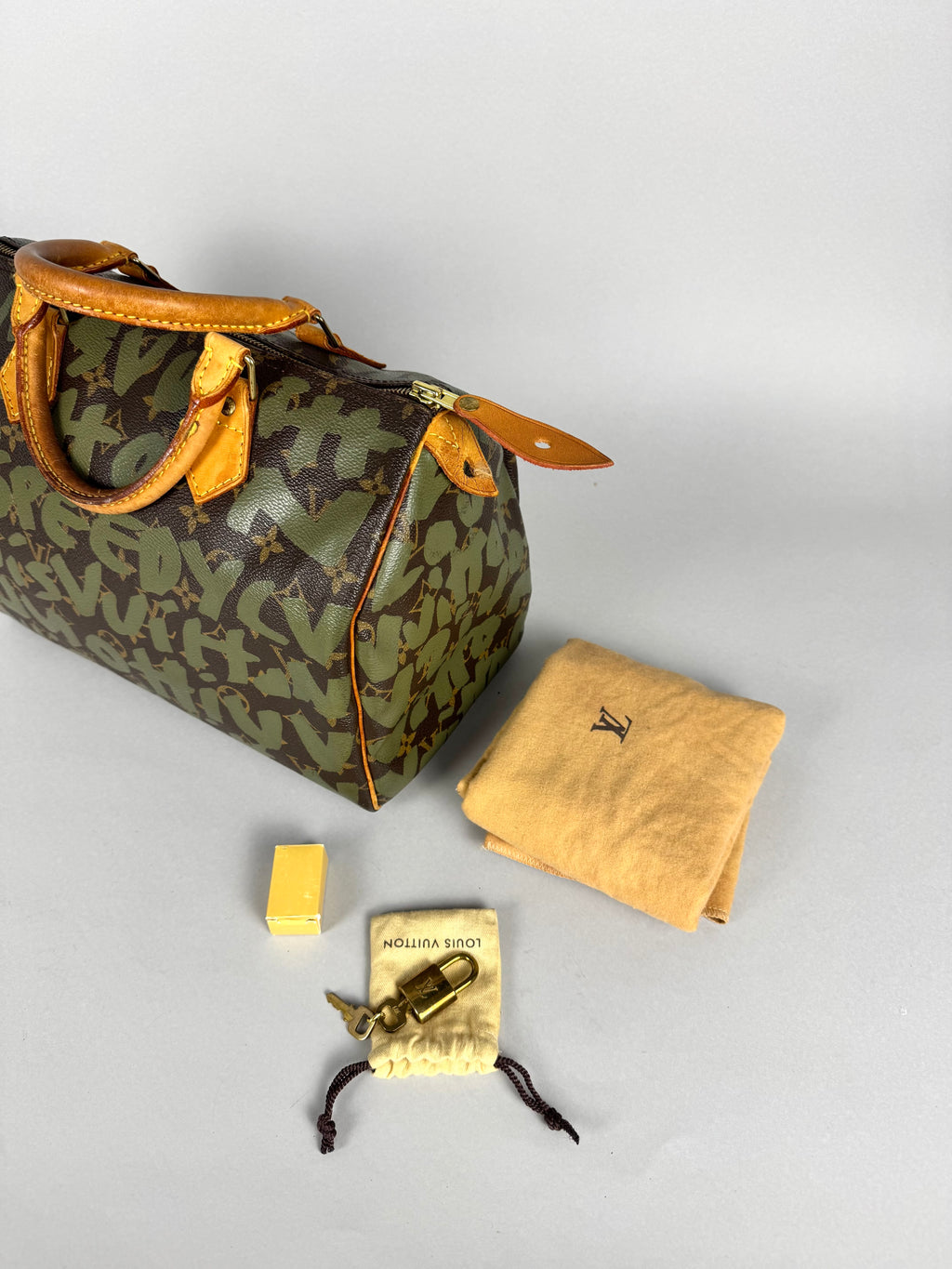 Louis Vuitton Speedy 30 Grafitti Green Stephen Sprouse