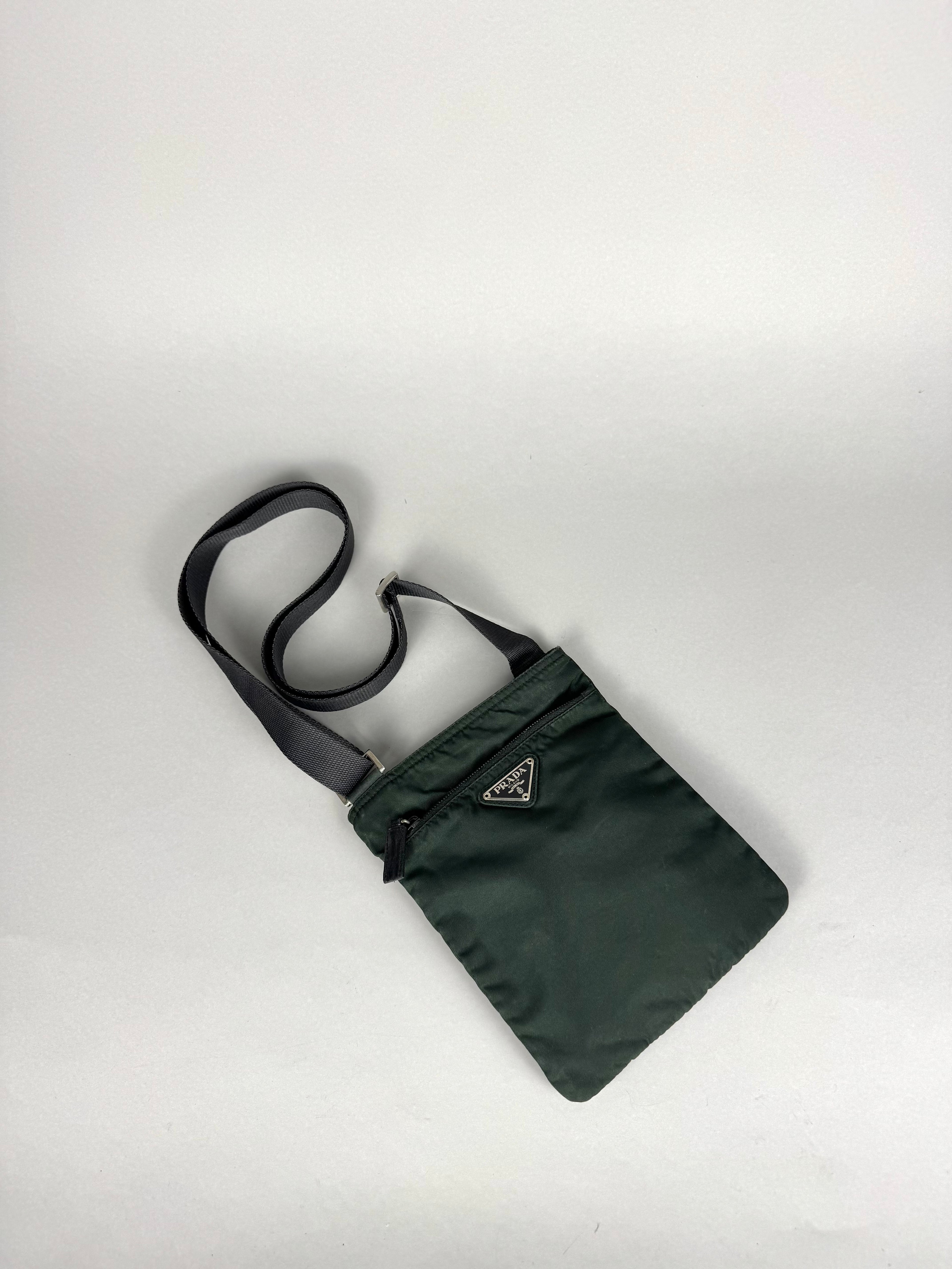 Prada Mini Nylon Green Crossbody
