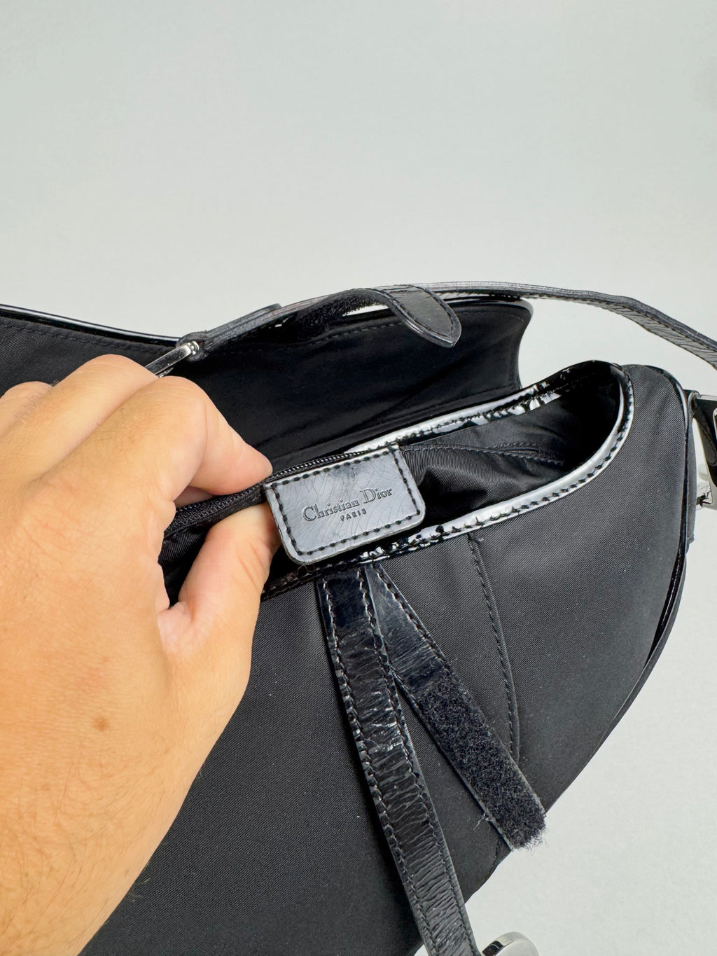 Christian Dior Saddle Black Nylon