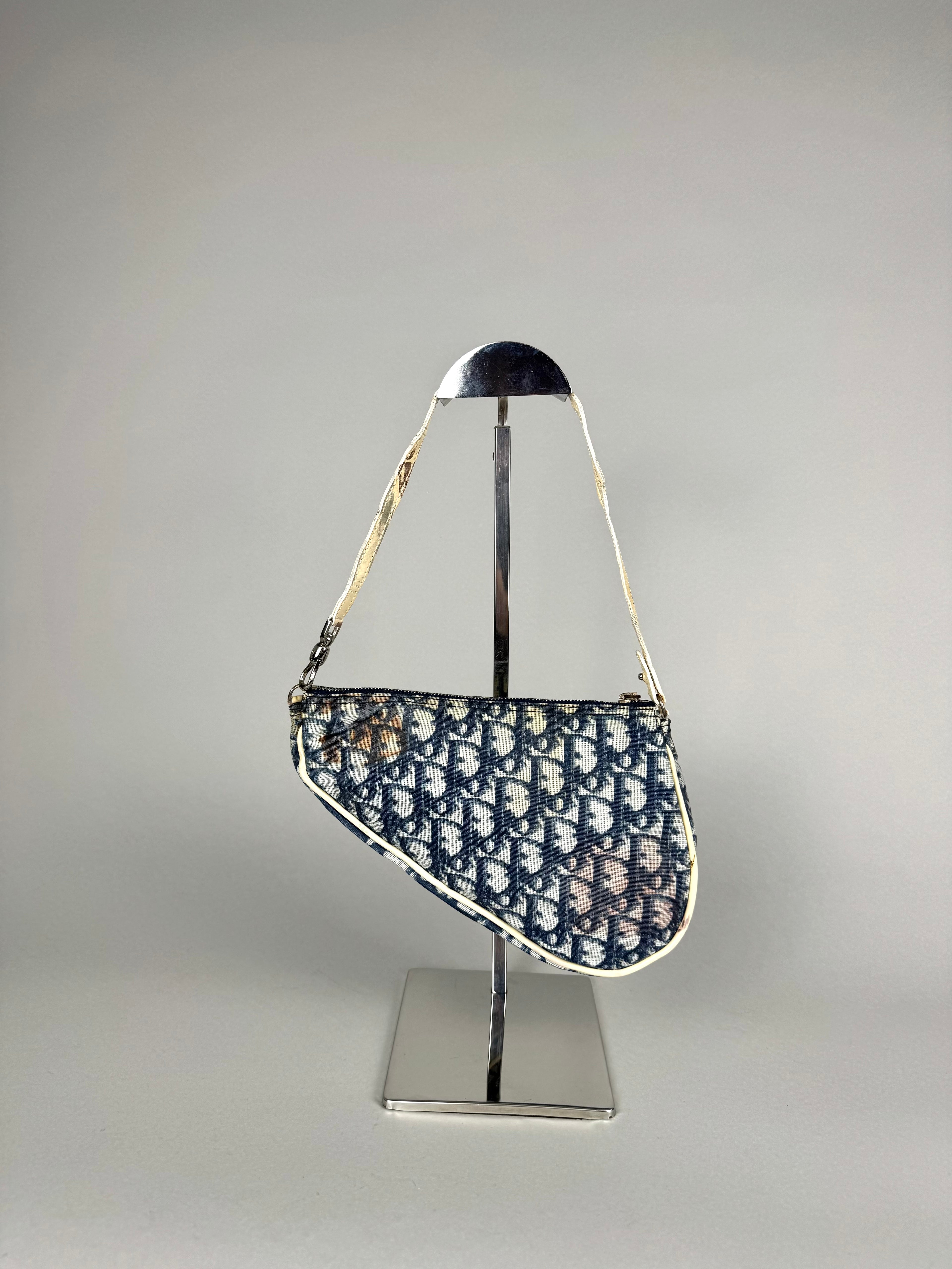 Christian Dior Monogram Mini Saddle Oblique Blue