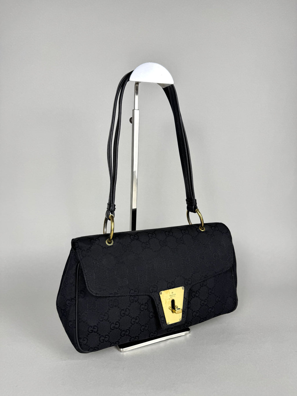 Gucci Turnlock Monogram Black Shoulder