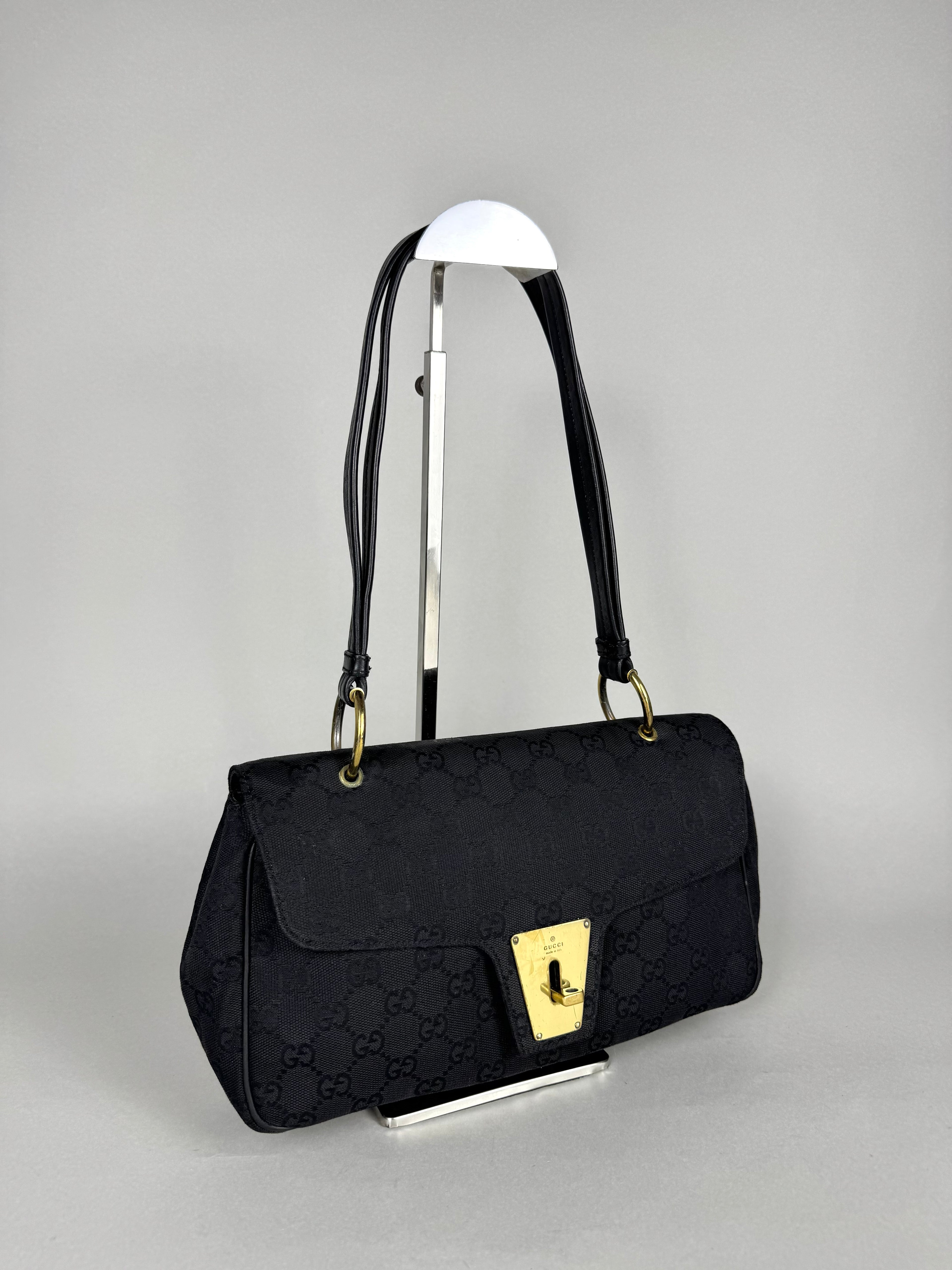 Gucci Turnlock Monogram Black Shoulder