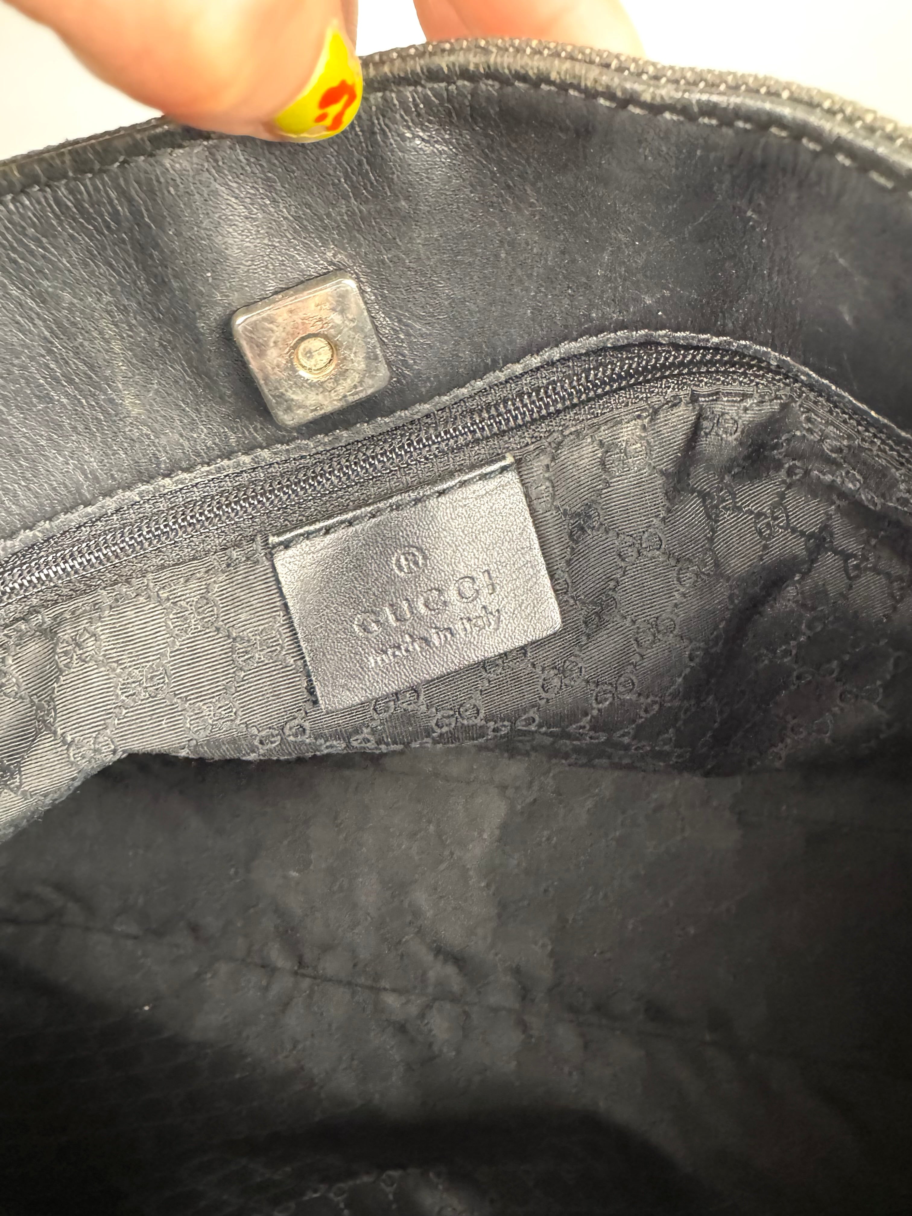 Gucci Denim Web Tote