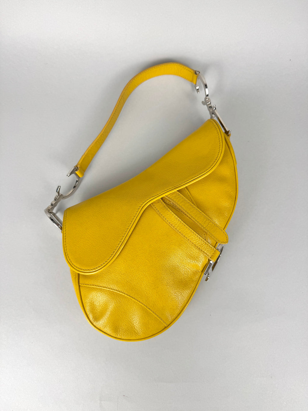Christian Dior Saddle Yellow Leather