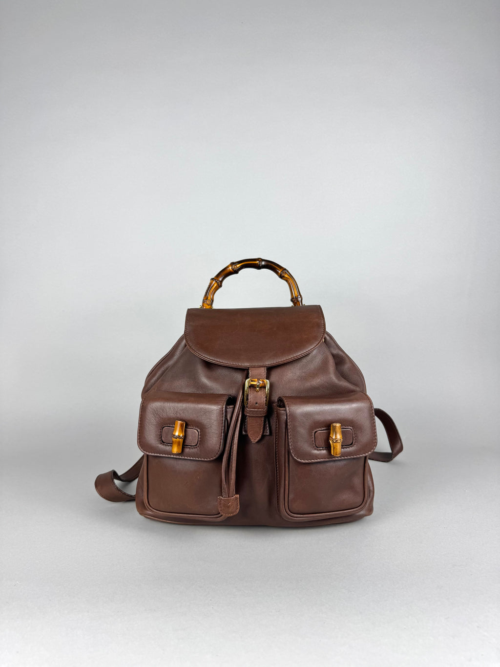 Gucci Brown Leather Backpack