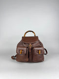 Gucci Brown Leather Backpack