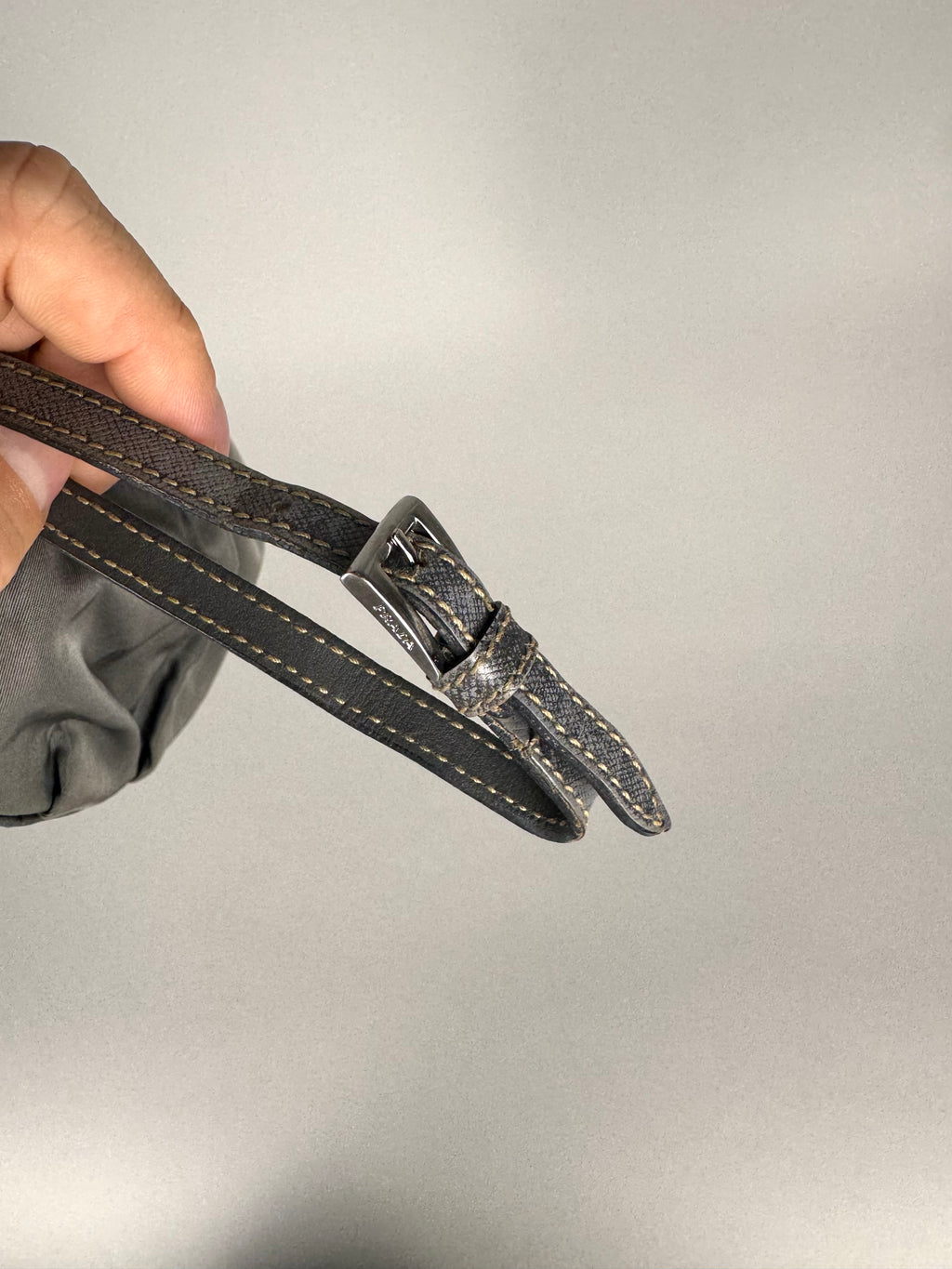 Prada Grey Nylon Clutch