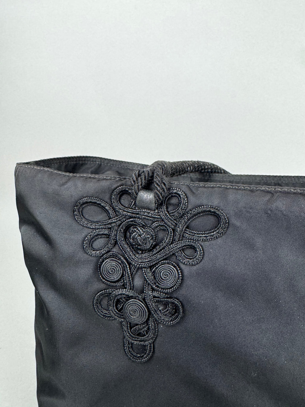 Prada Black Nylon Braided Tote