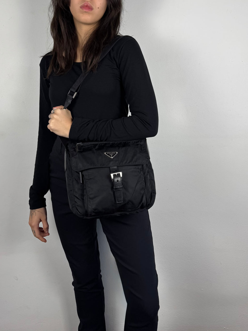 Prada Vela Nylon Black