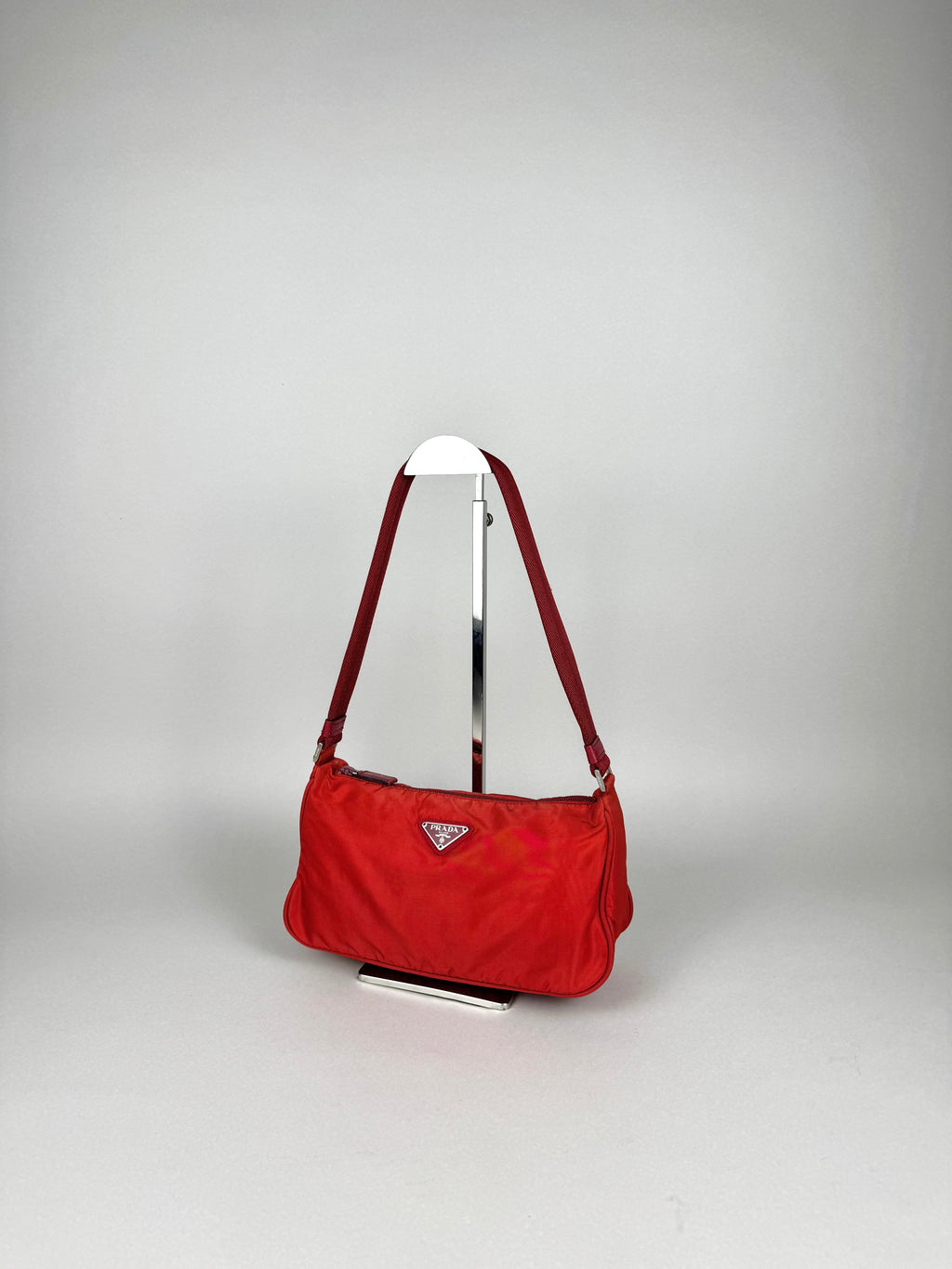 Prada Red Nylon Pochette