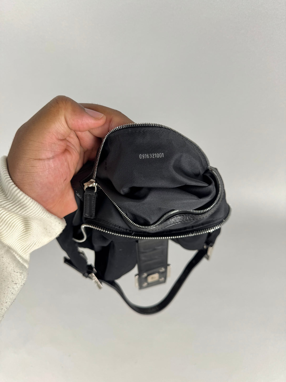 Fendi Half Moon Croissant Black
