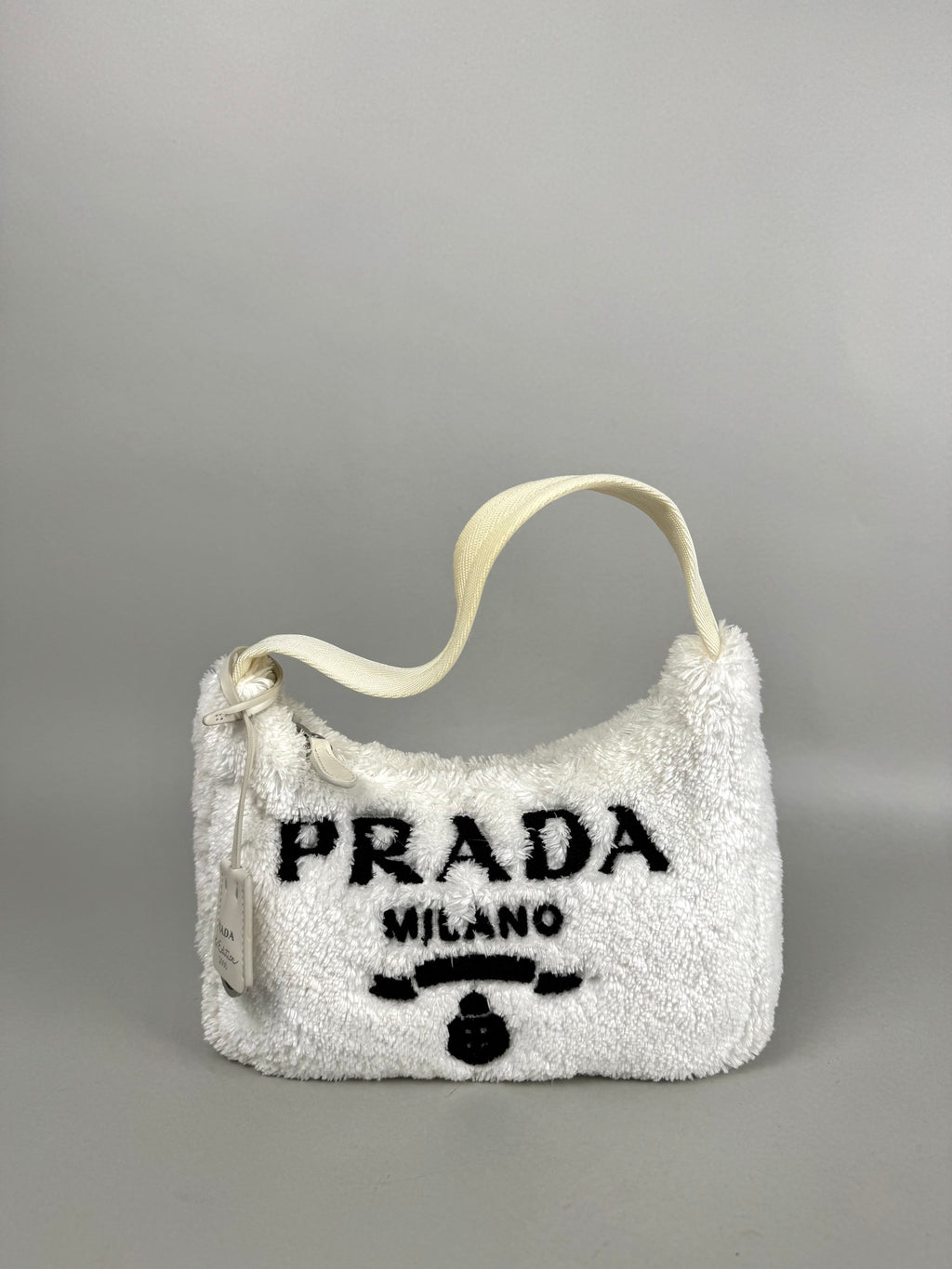 Prada Re Edition Nylon Fur White