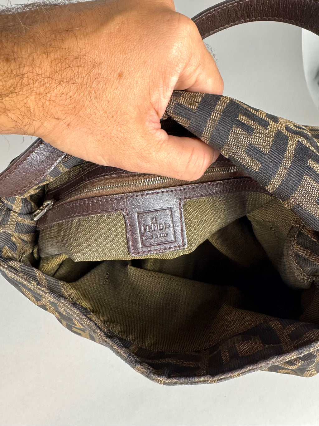 Fendi Monogram Zucca Mamma Baguette