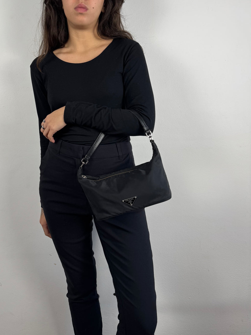 Prada Vintage Hobo Nylon Shoulder Bag
