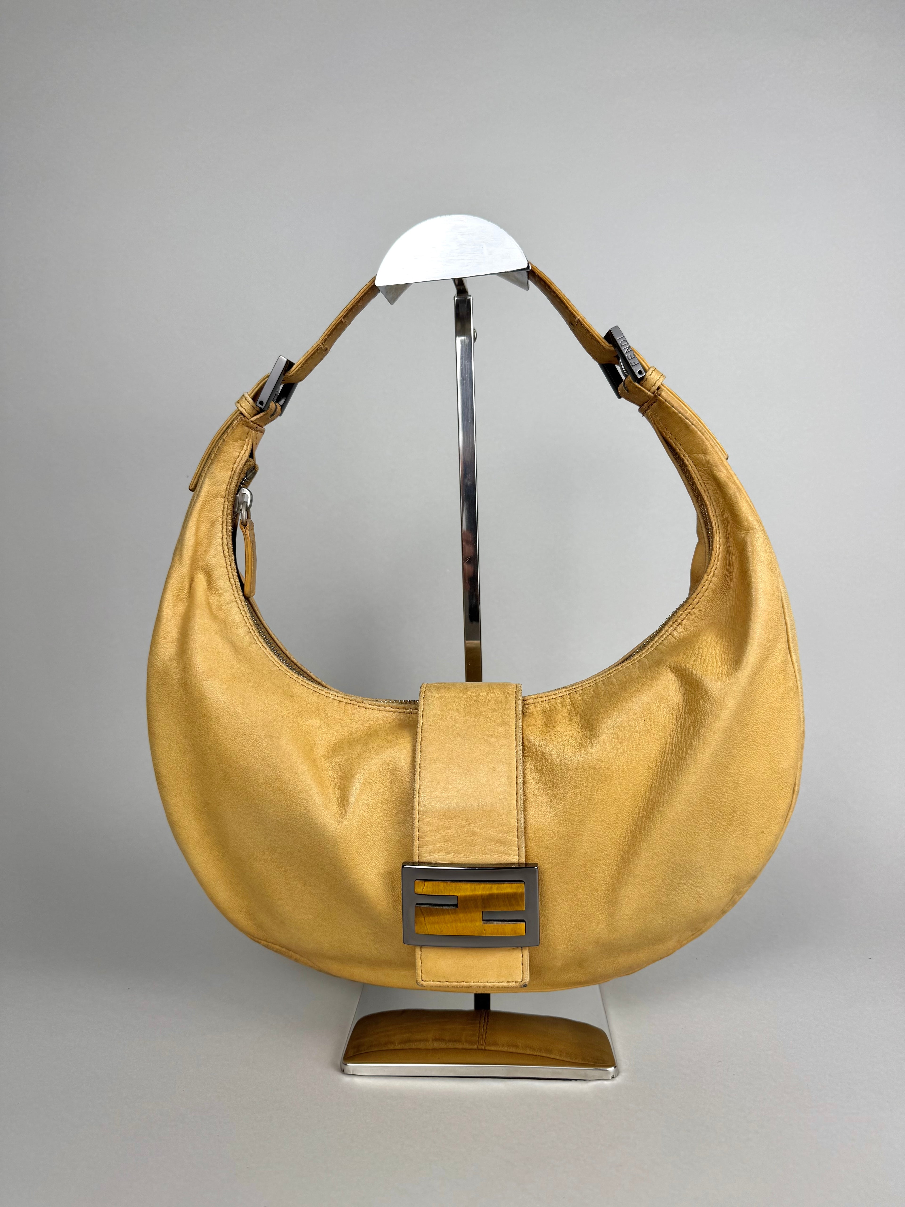 Fendi Croissant Lambskin Leather