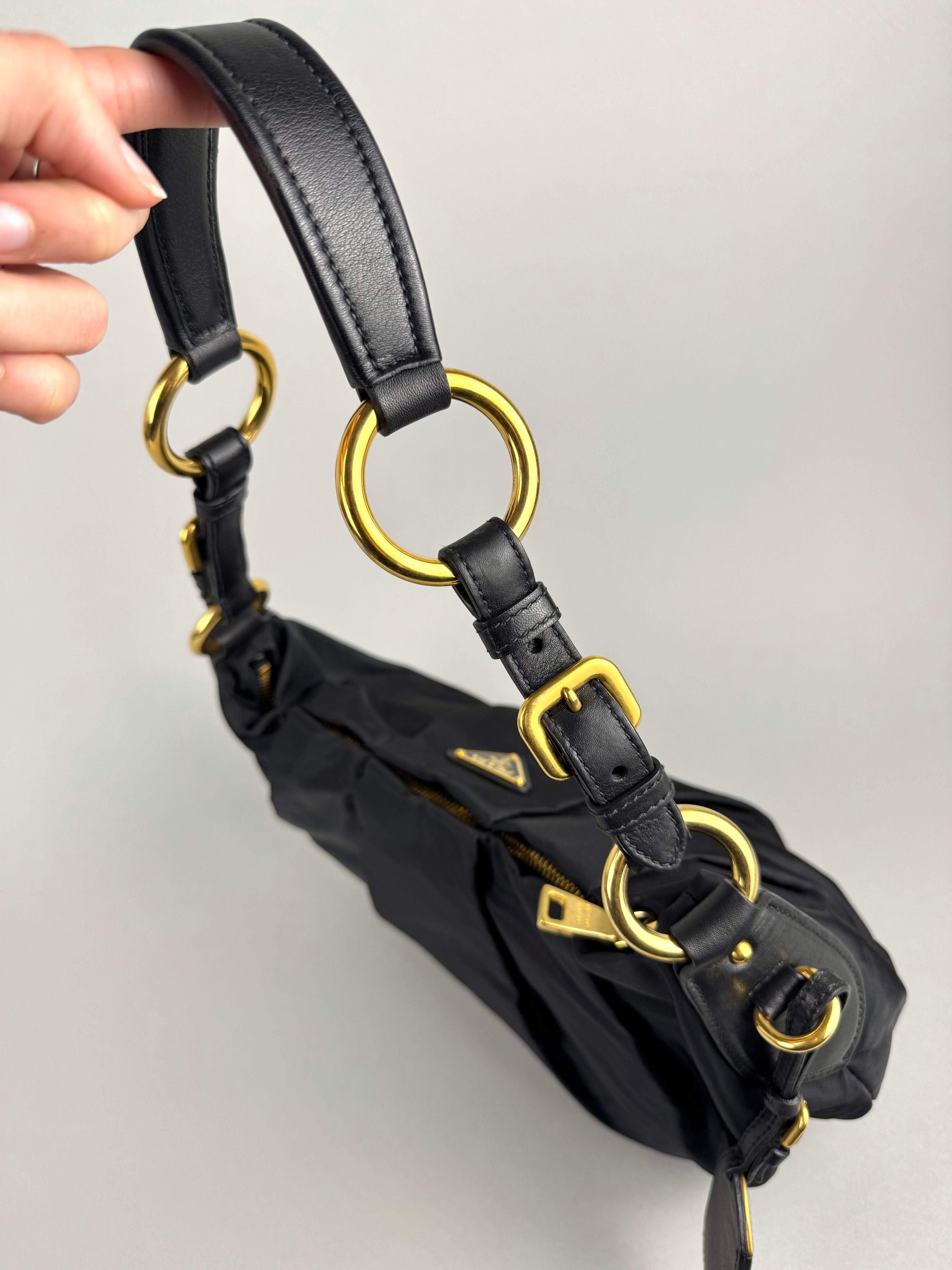Prada Nylon and Leather Shoulder