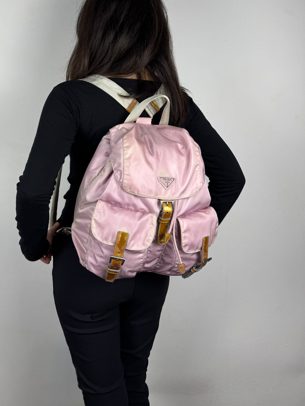 Prada Nylon Baby Pink Backpack Medium