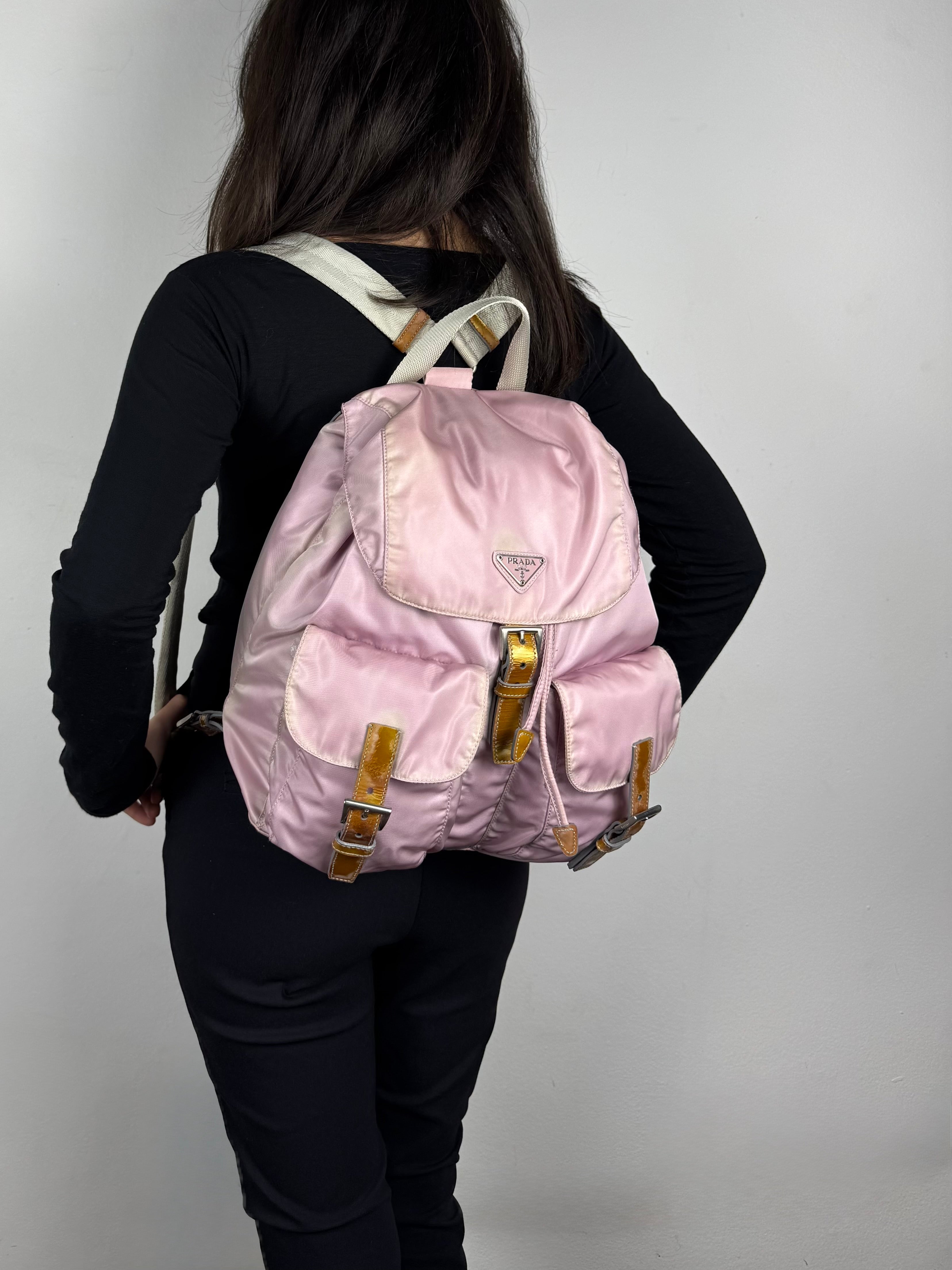 Prada Nylon Baby Pink Backpack Medium
