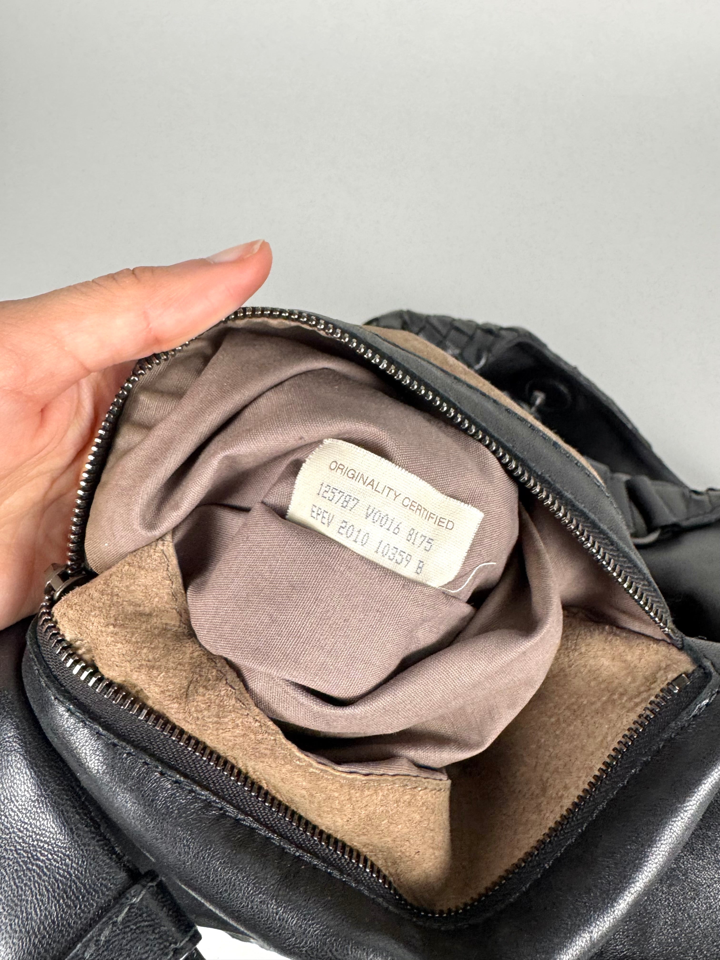 Bottega Veneta Campana Intrecciato Hobo Black