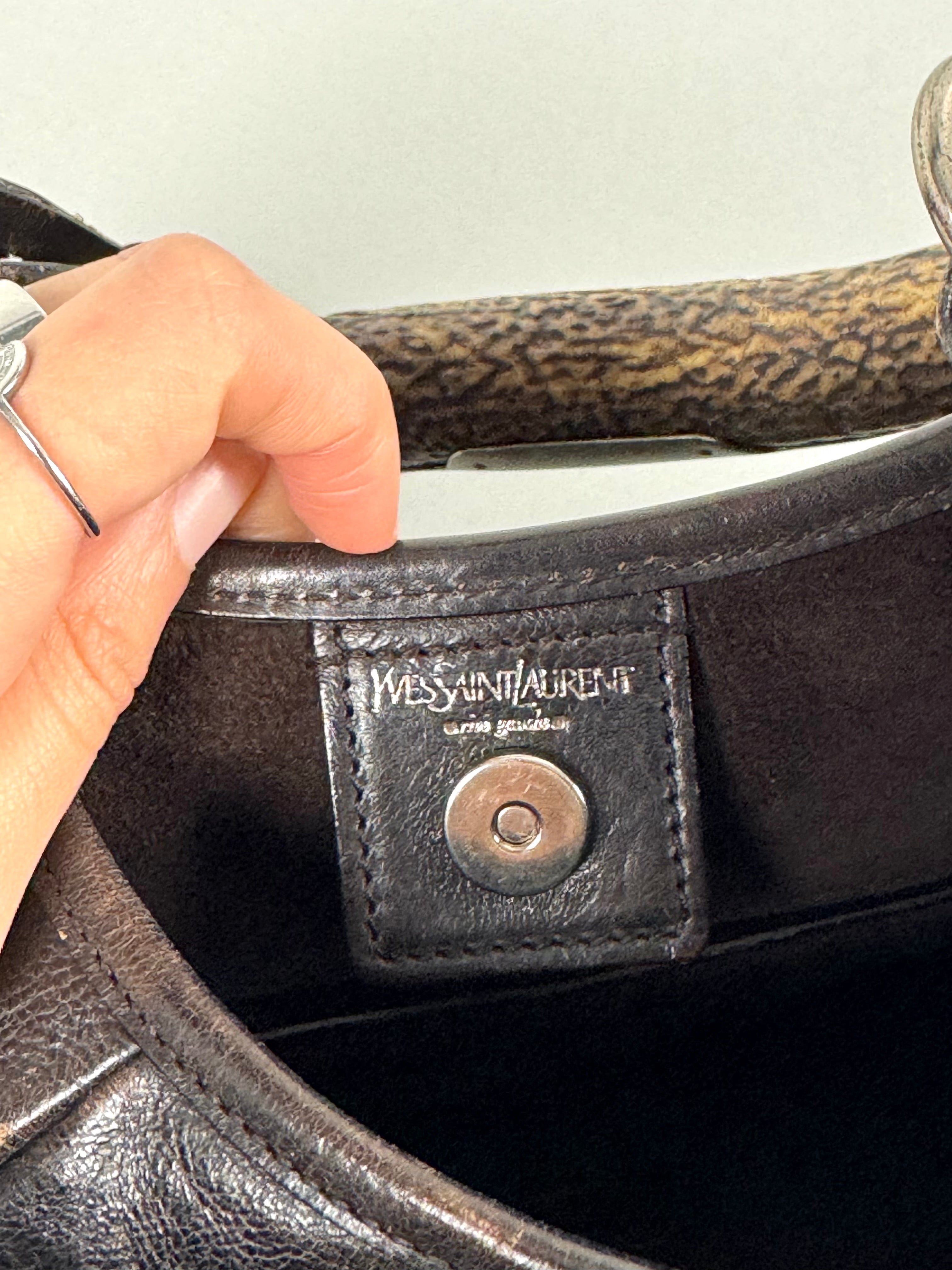 Yves Saint Laurent Mombasa Leather Brown