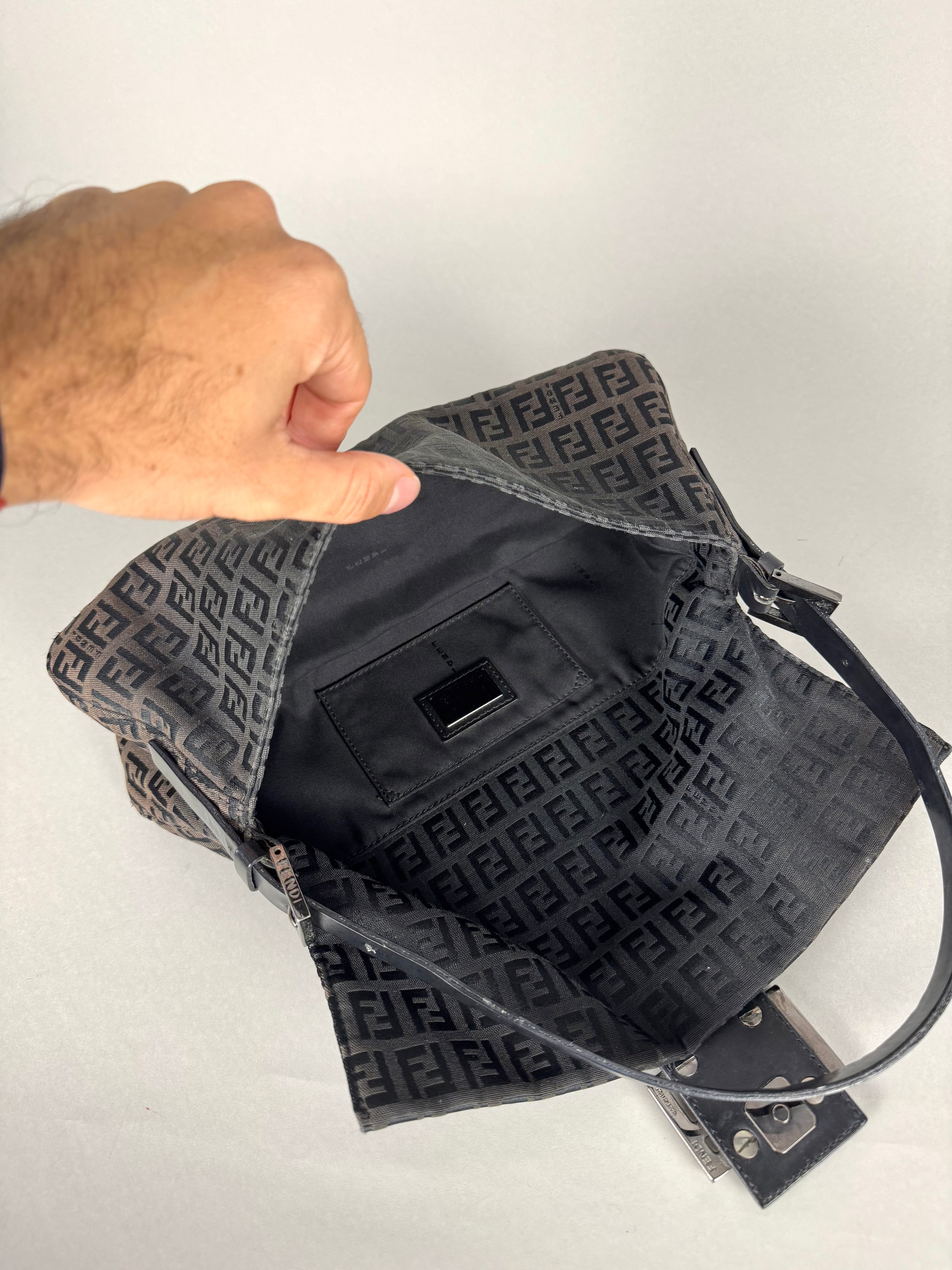 Fendi Baguette Monogram Black