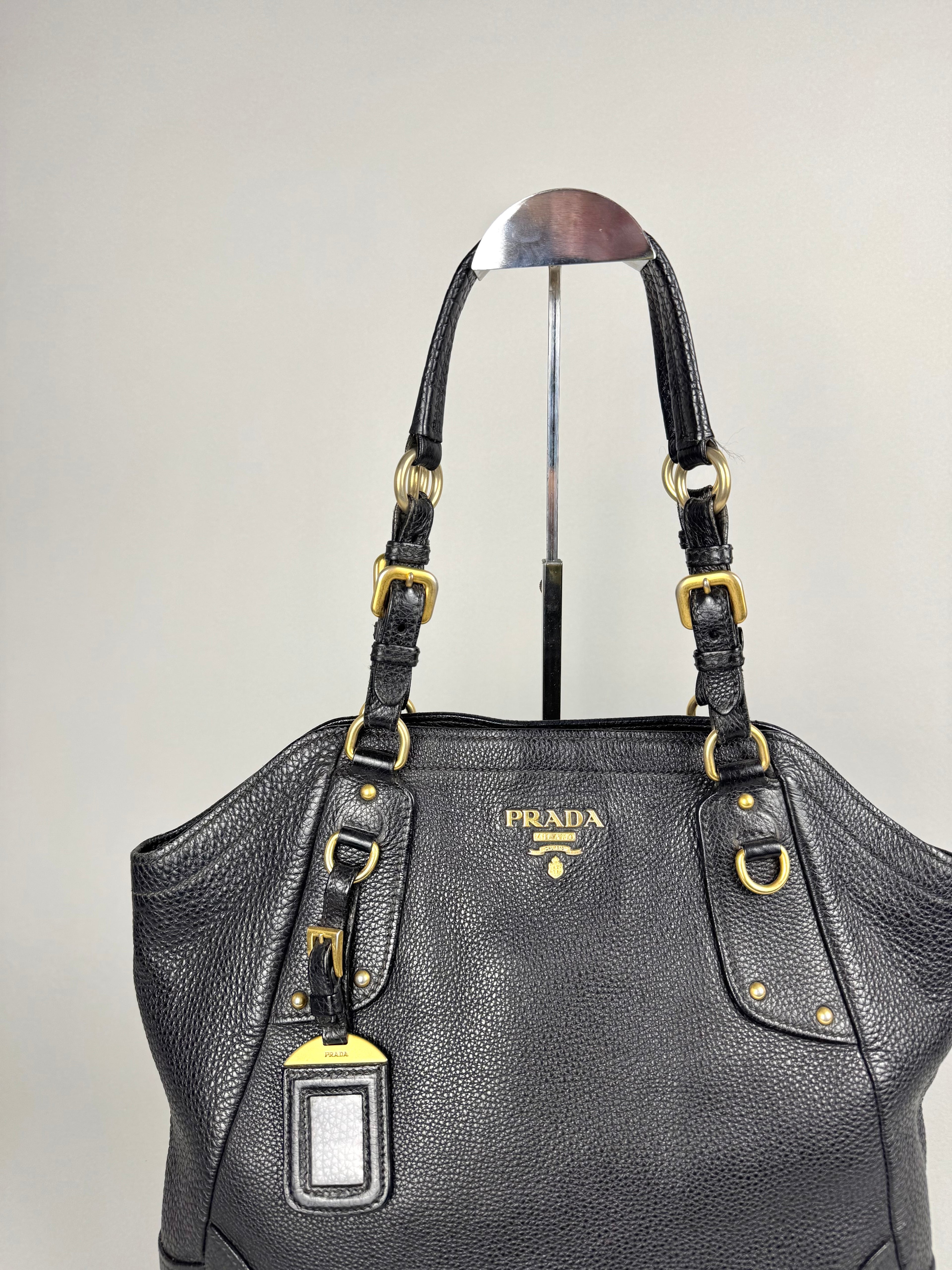 Prada Vitello Daino Leather Black