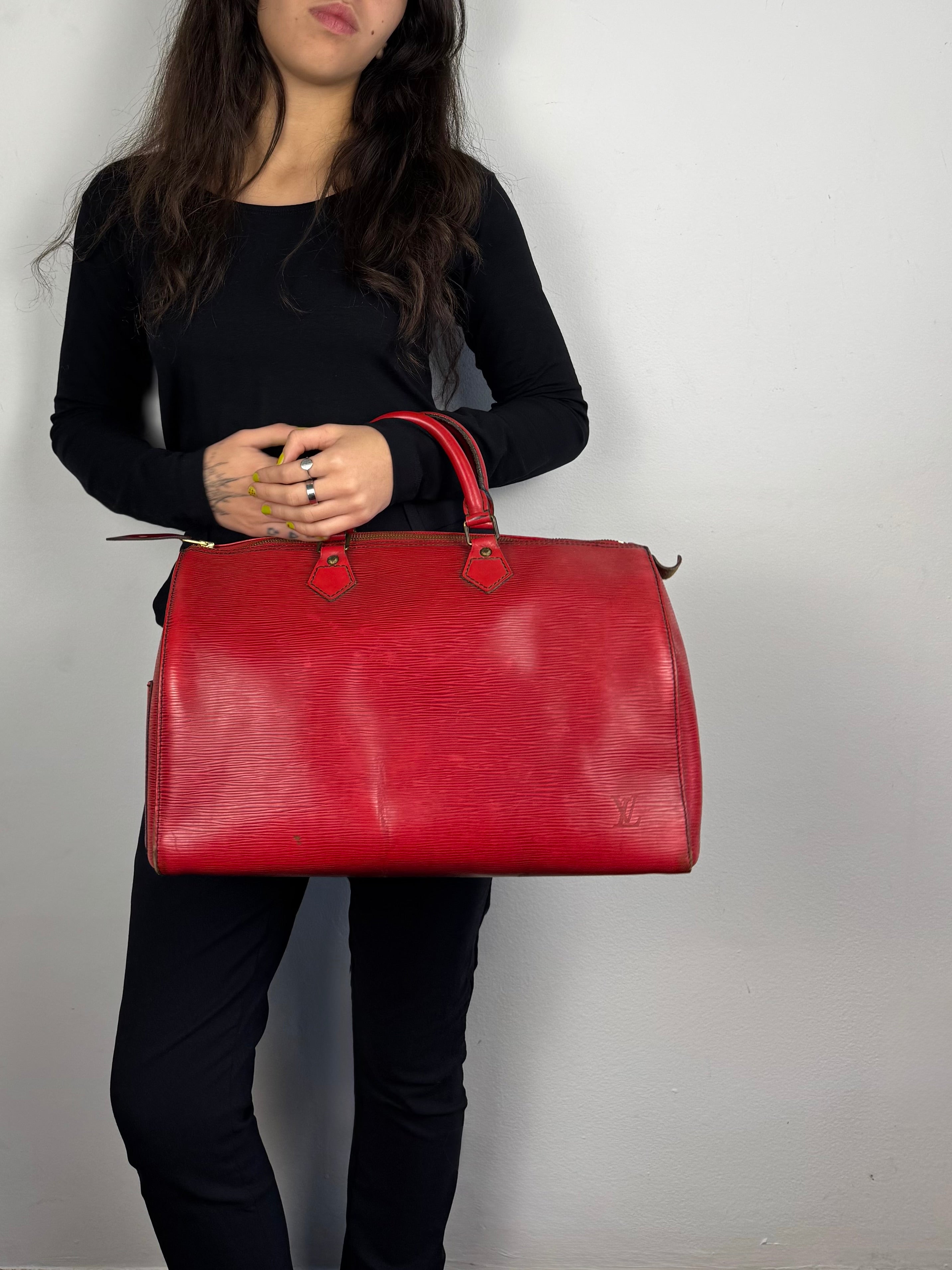 Louis Vuitton Speedy 40 Epi Leather Red