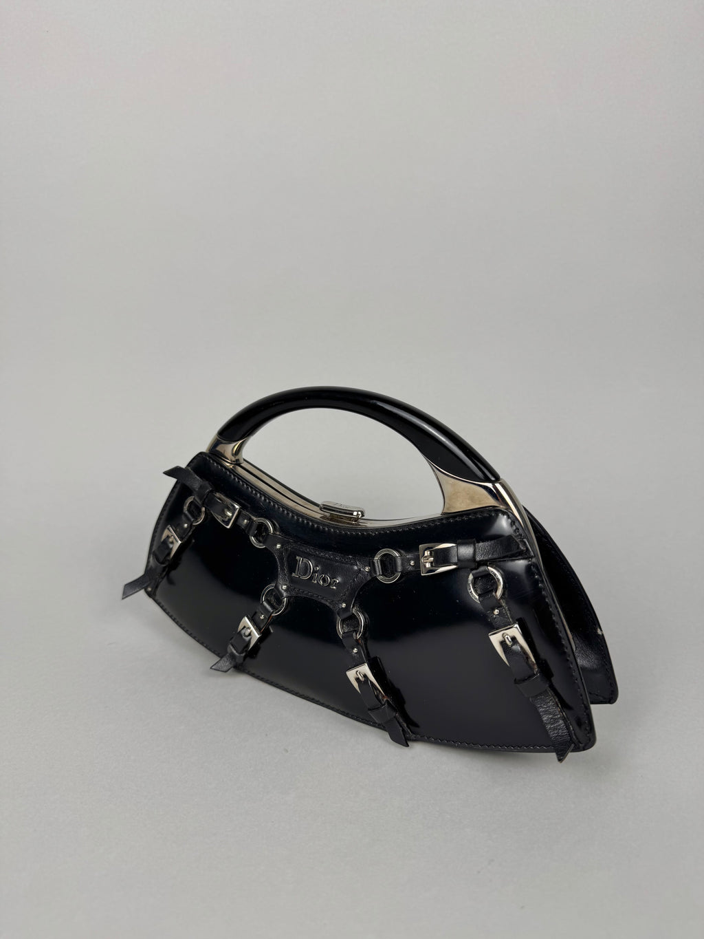 Christian Dior Bondage Black Leather