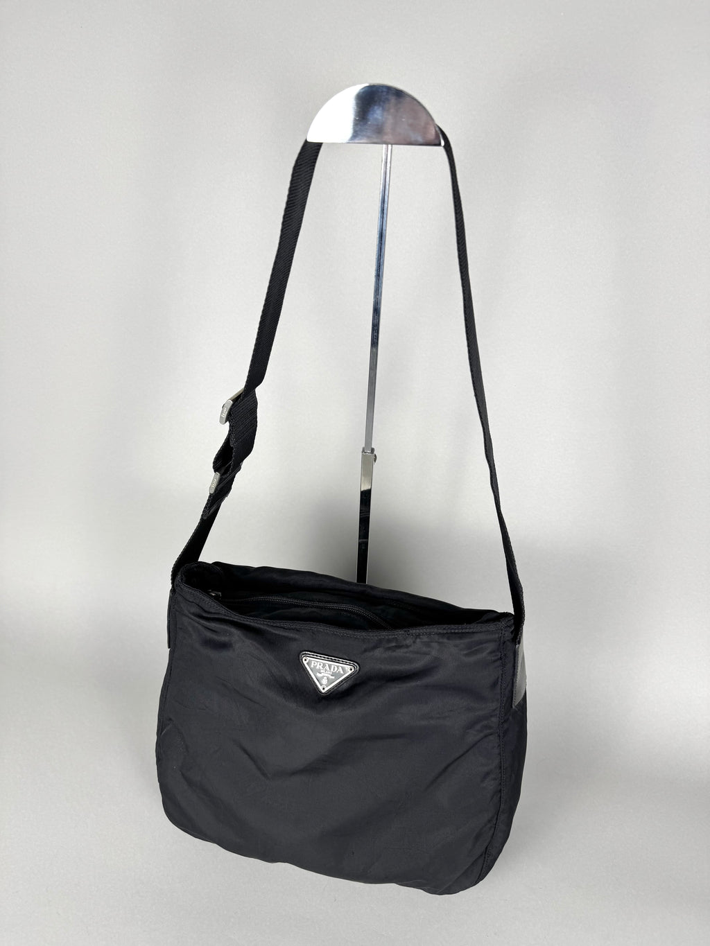 Prada Tessuto Black Nylon Shoulder Bag