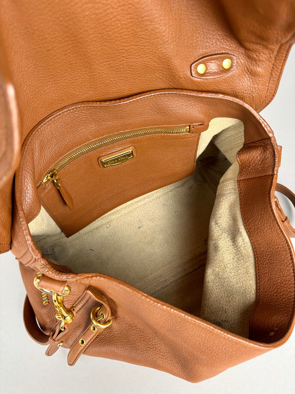 Miu Miu Paloma Top Cervo Leather