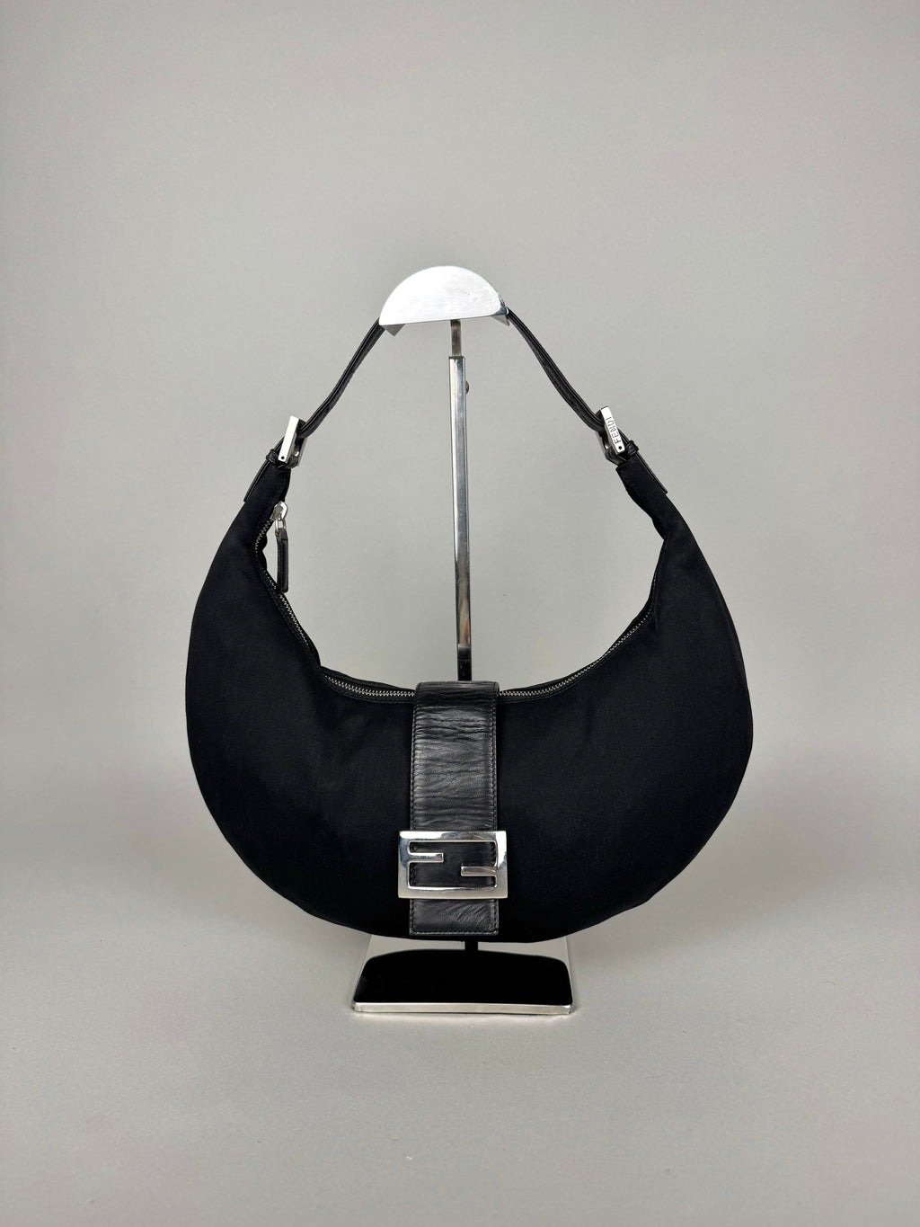 Fendi Half Moon Croissant Black